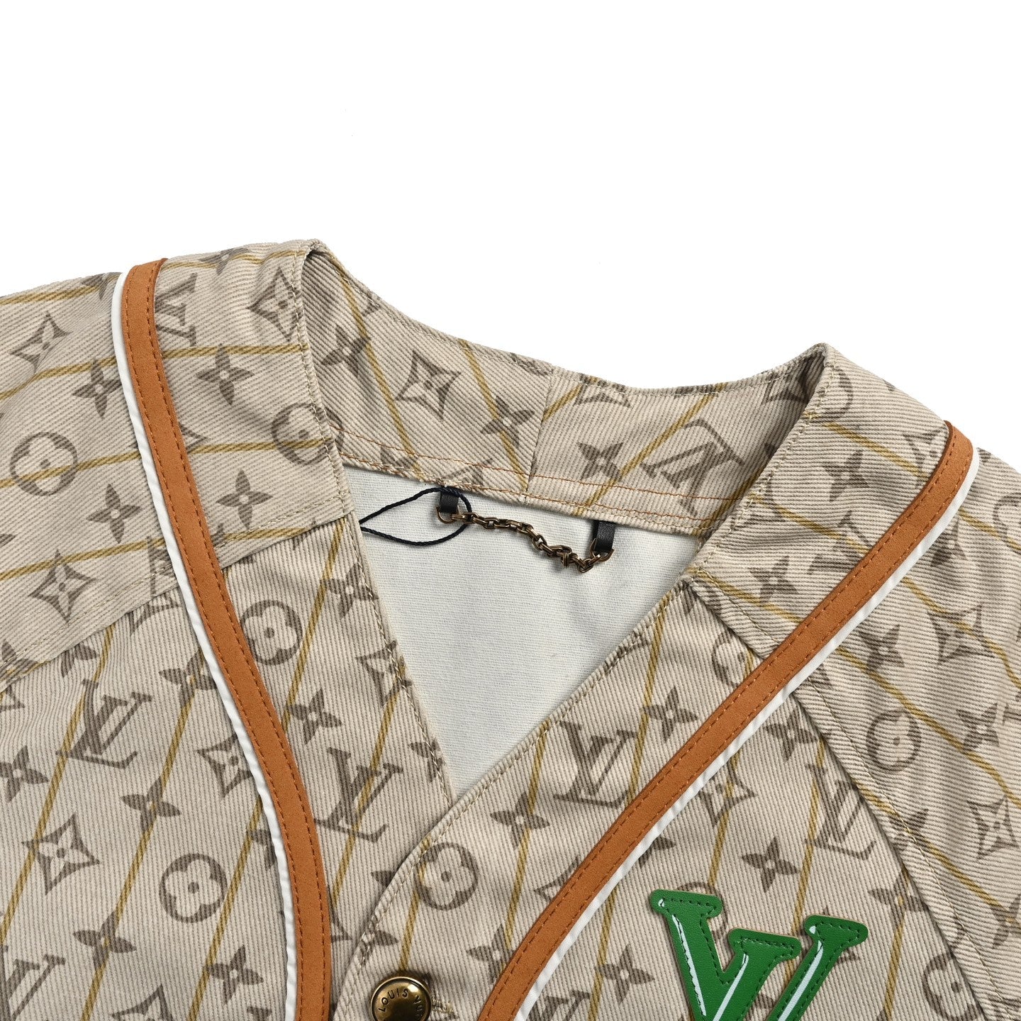 25ss fashion show collaboration embroidered short sleeved baseball shirt