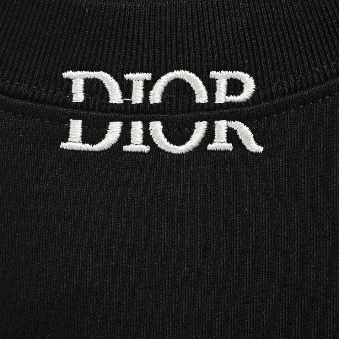 25ss Short sleeves with letter embroidery on neckline