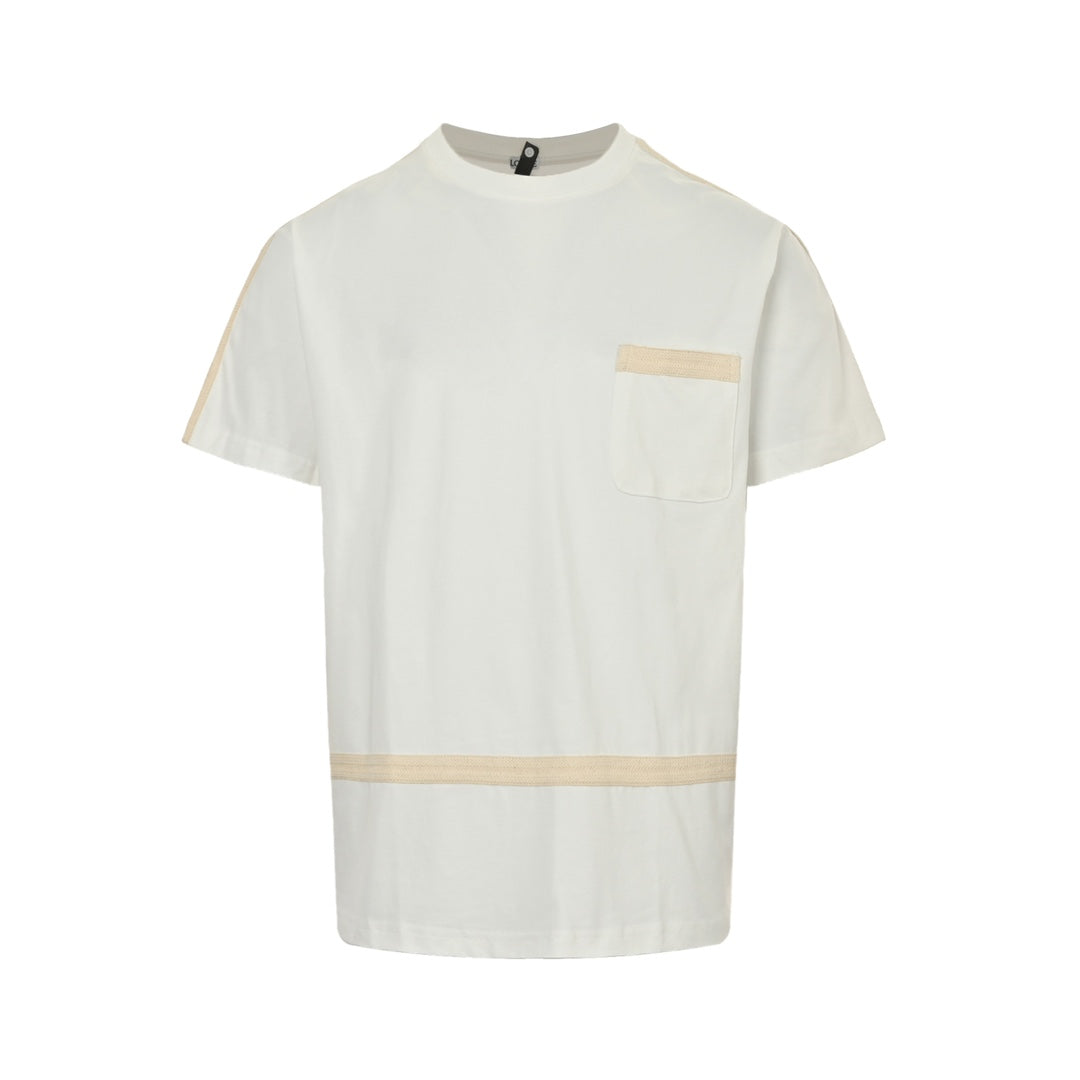 25SS Color block braided web short sleeves