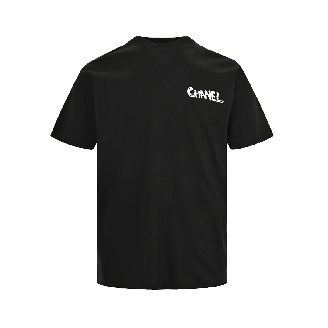Hand-painted spray-painted short sleeves