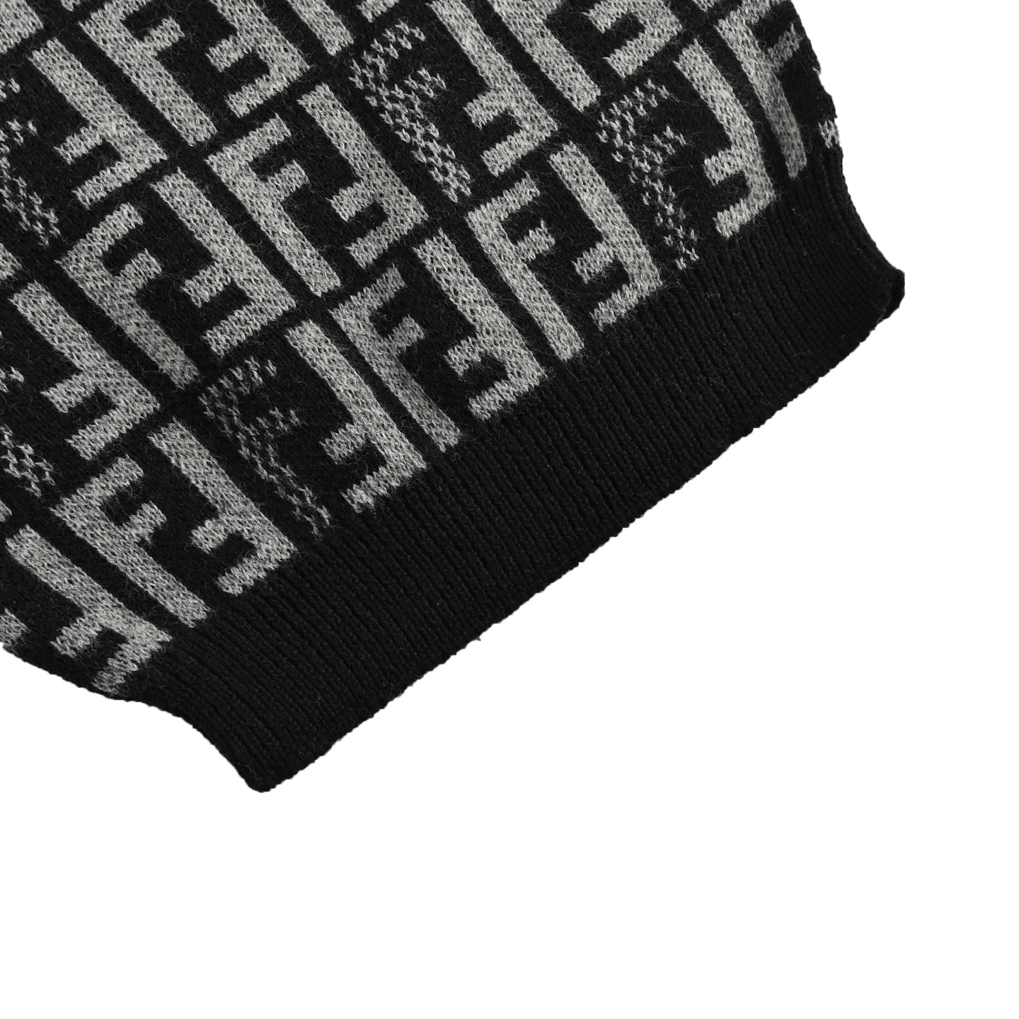 25ss FF jacquard full print knitted short sleeves
