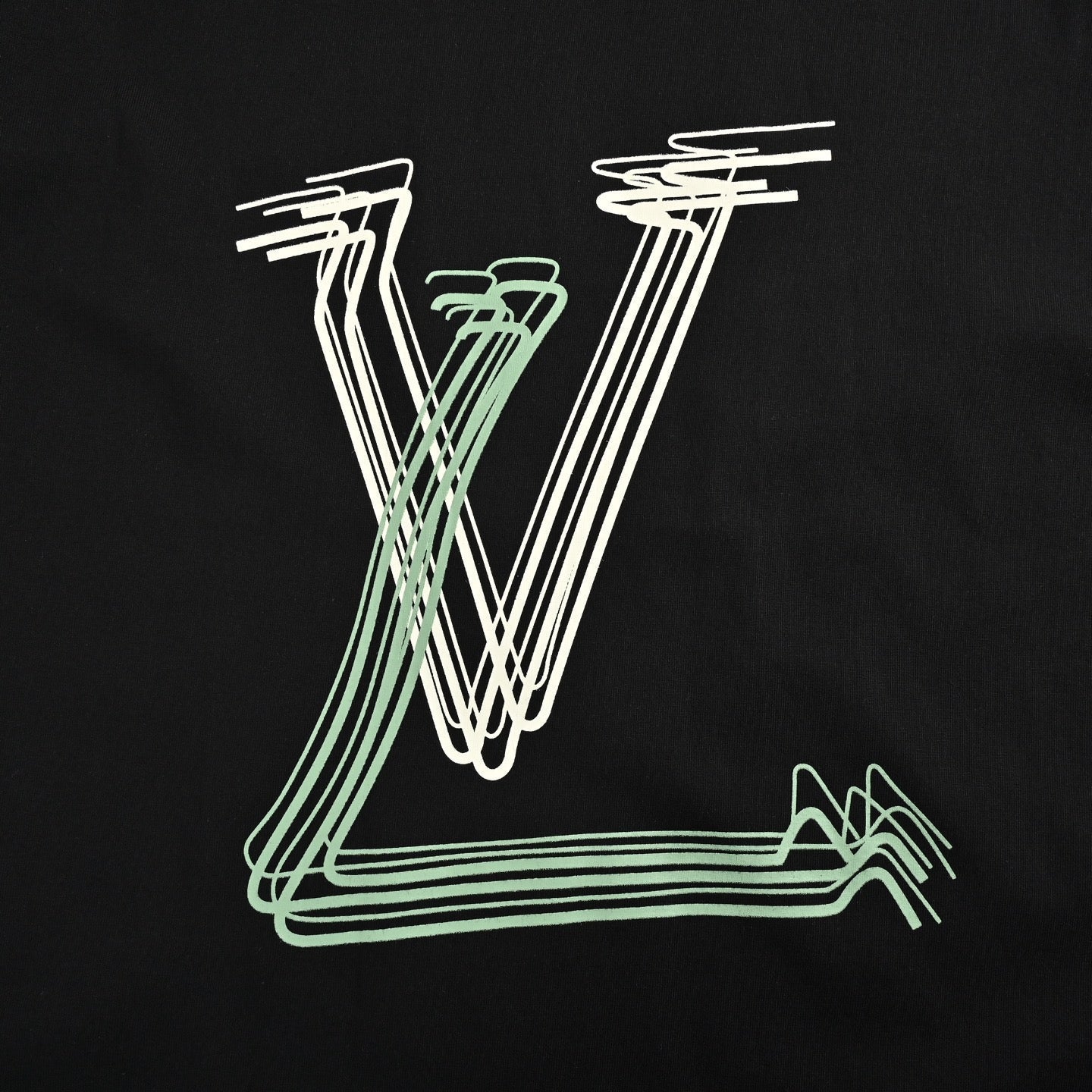 25ss line logo printed short sleeved shirt