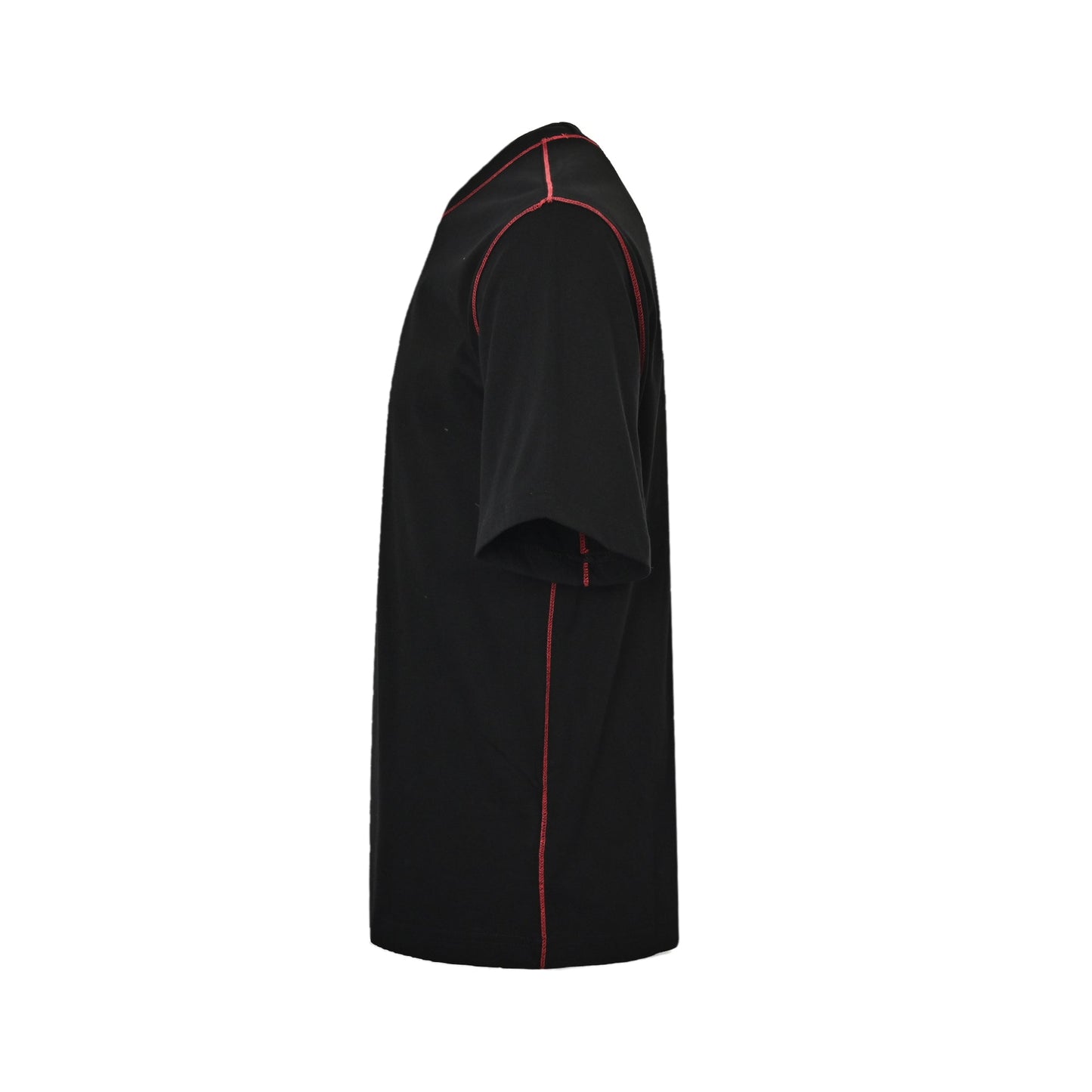 25ss Black and red badge embroidered short sleeves