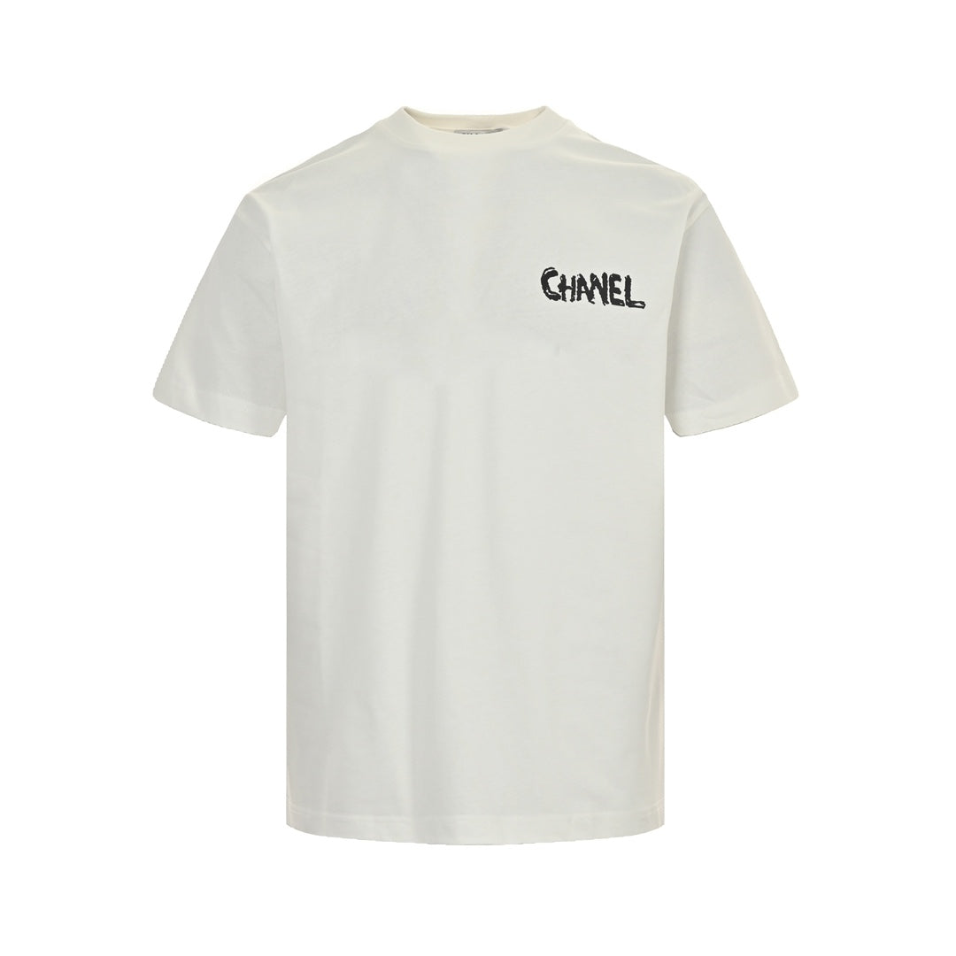 Hand-painted spray-painted short sleeves