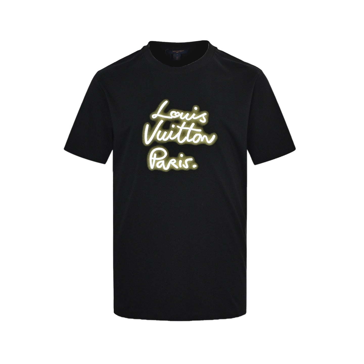 25ss neon logo printed short sleeved shirt