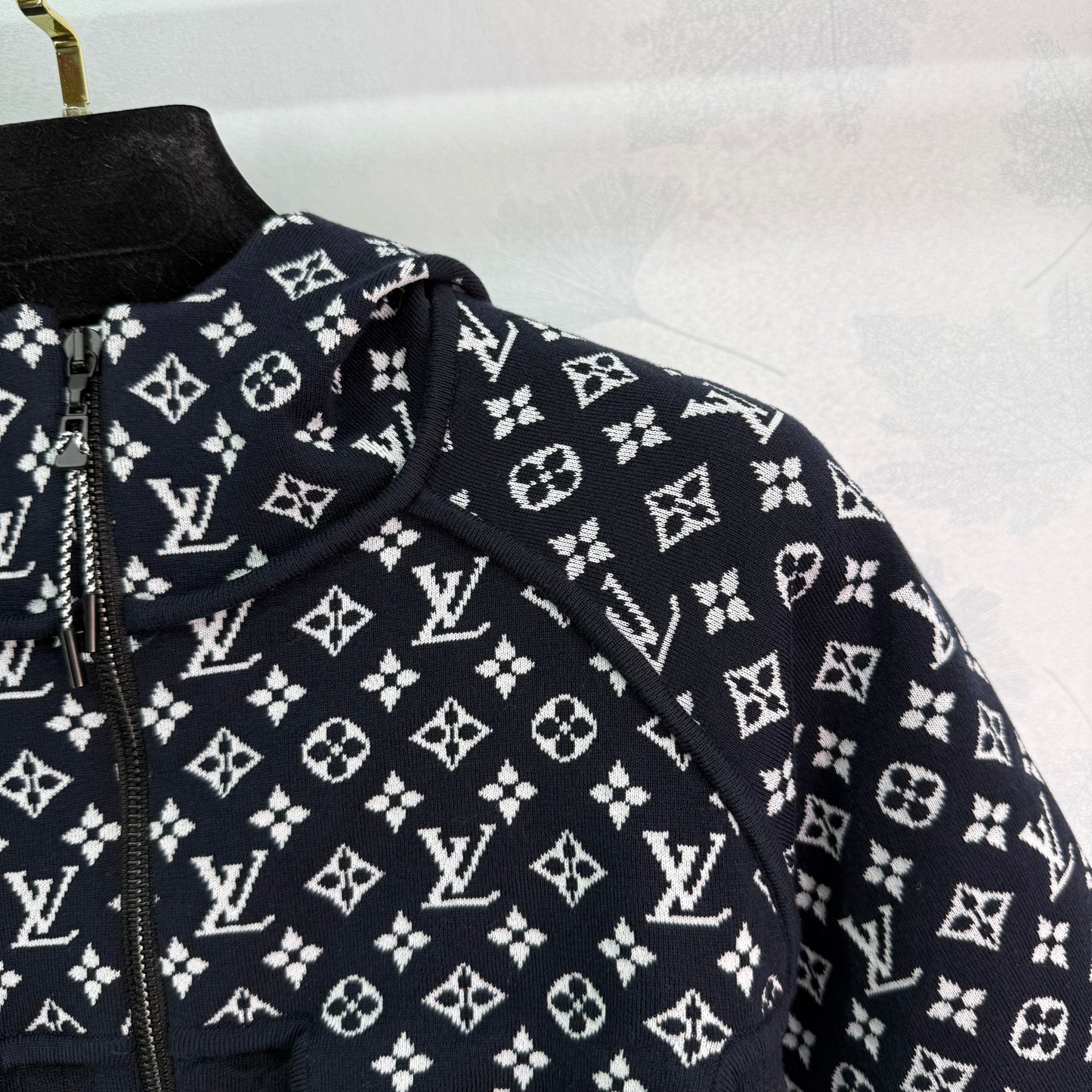 2025 Early Fall Jacquard patchwork hooded knitted short-sleeved cardigan!