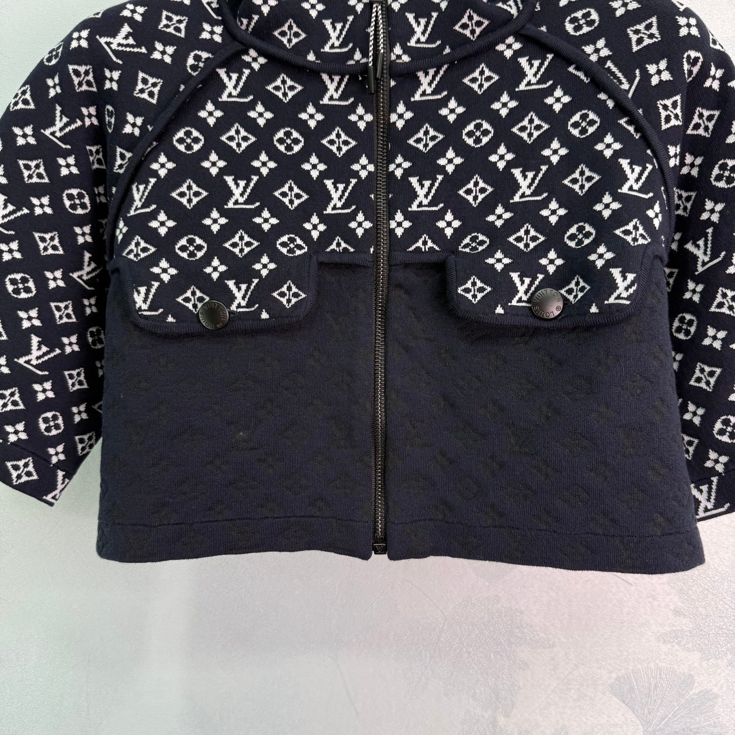 2025 Early Fall Jacquard patchwork hooded knitted short-sleeved cardigan!