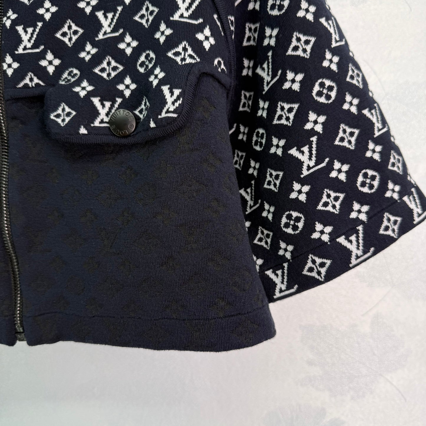 2025 Early Fall Jacquard patchwork hooded knitted short-sleeved cardigan!