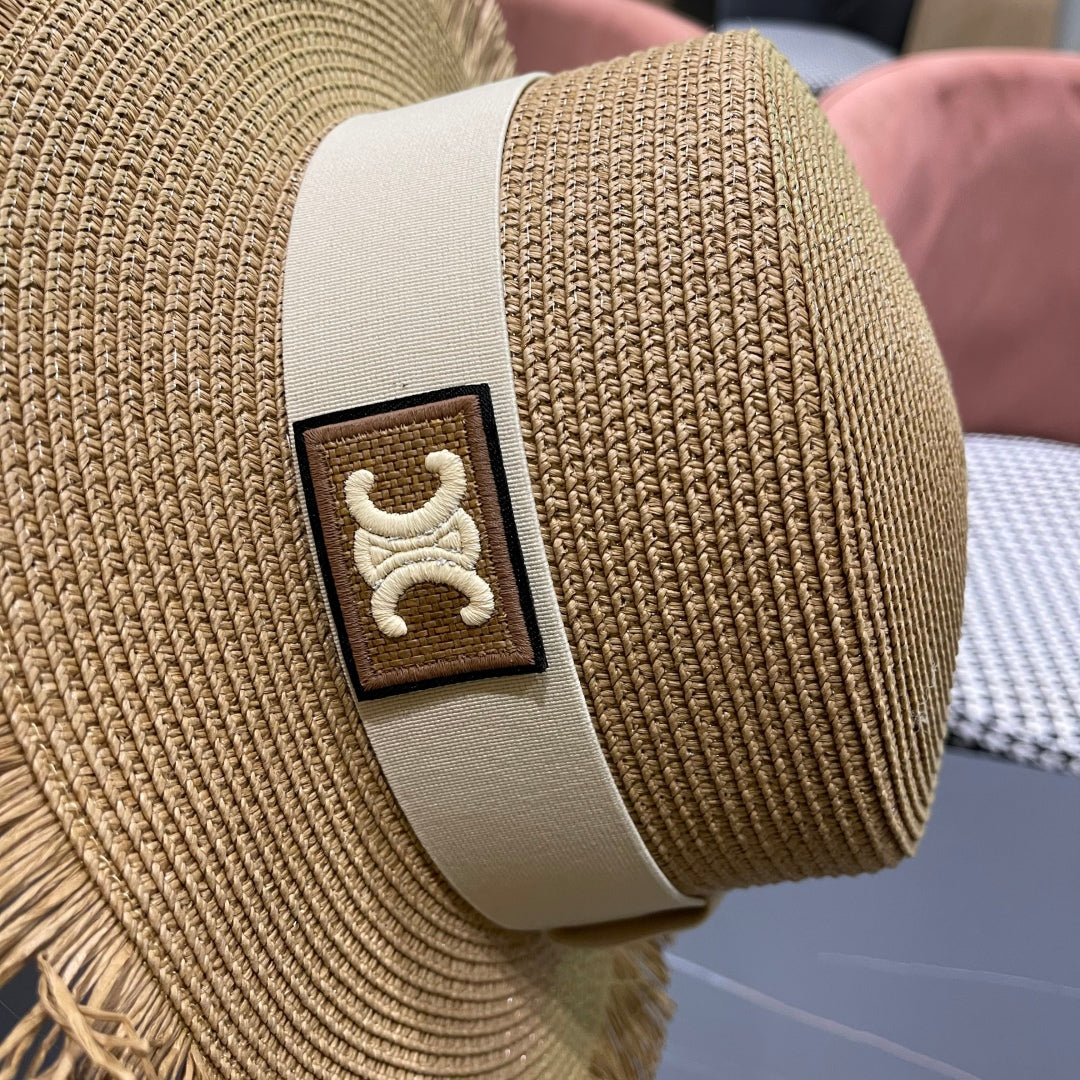 WIDE BRIM HAT MODEL 651885 IN NAUTRAL WOVEN STRAW