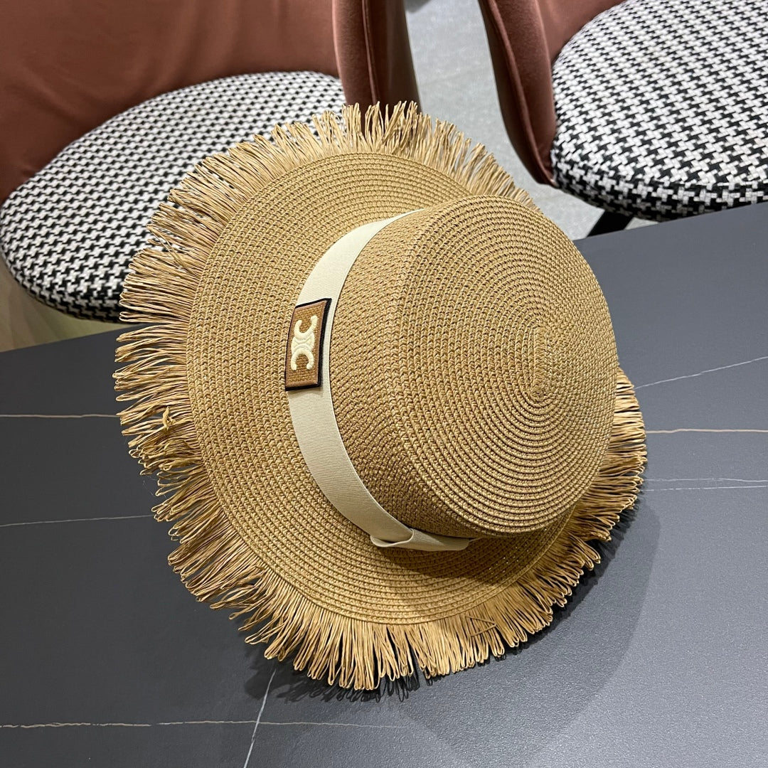 WIDE BRIM HAT MODEL 651885 IN NAUTRAL WOVEN STRAW
