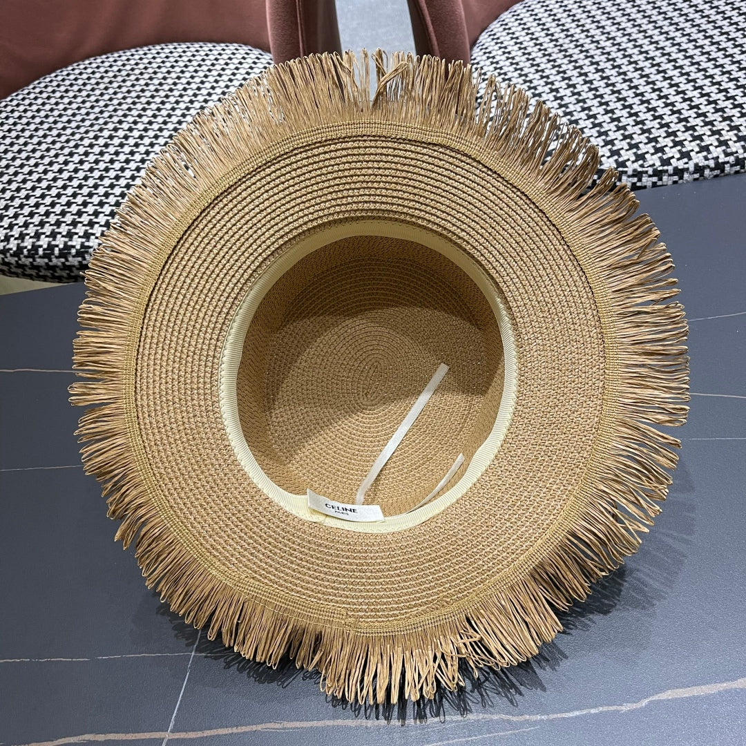 WIDE BRIM HAT MODEL 651885 IN NAUTRAL WOVEN STRAW