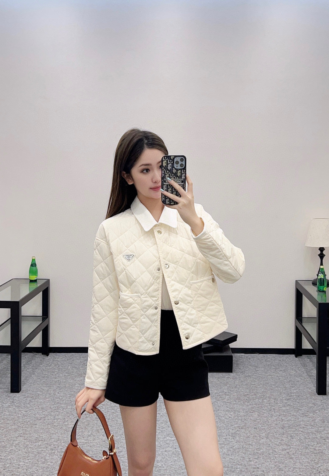 P 25 new autumn and winter diamond short cotton coat!