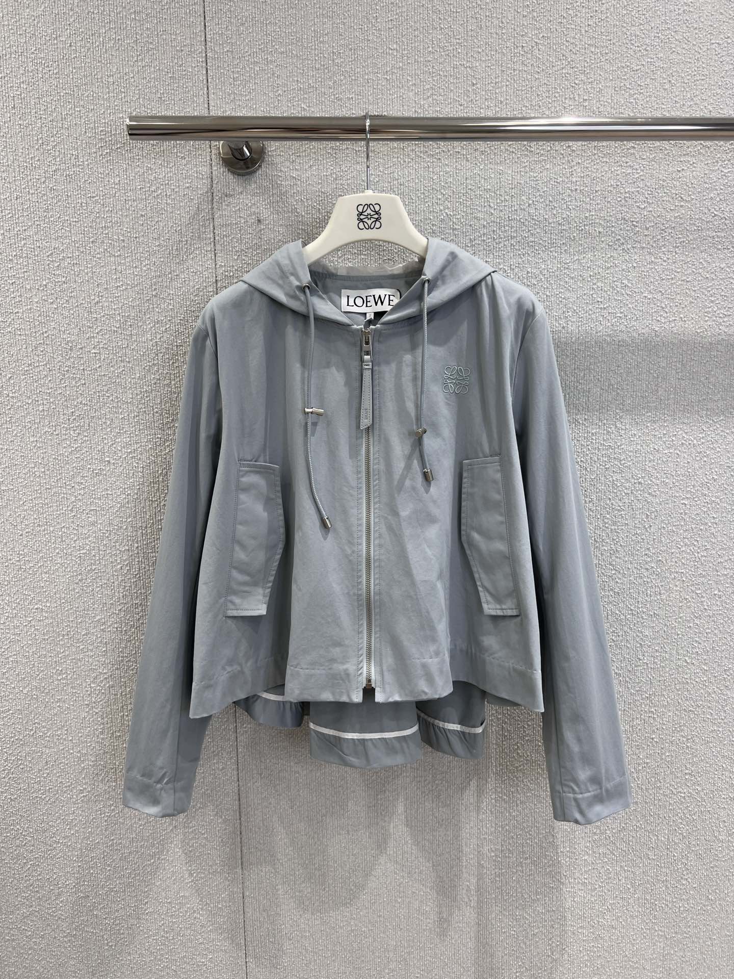 25Fw Early Fall New Hooded Drawstring Zipper Jacket + Shorts Set