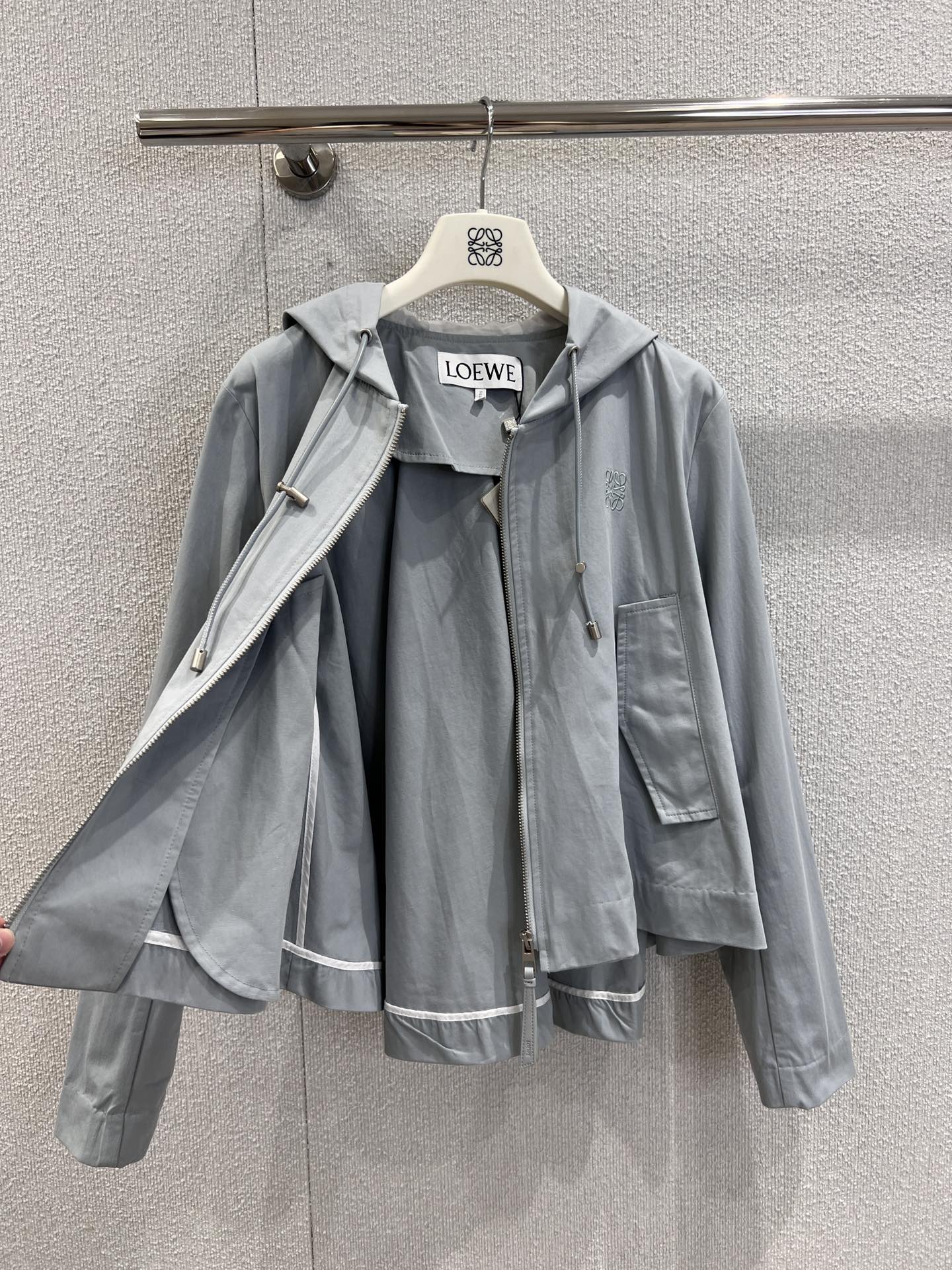 25Fw Early Fall New Hooded Drawstring Zipper Jacket + Shorts Set