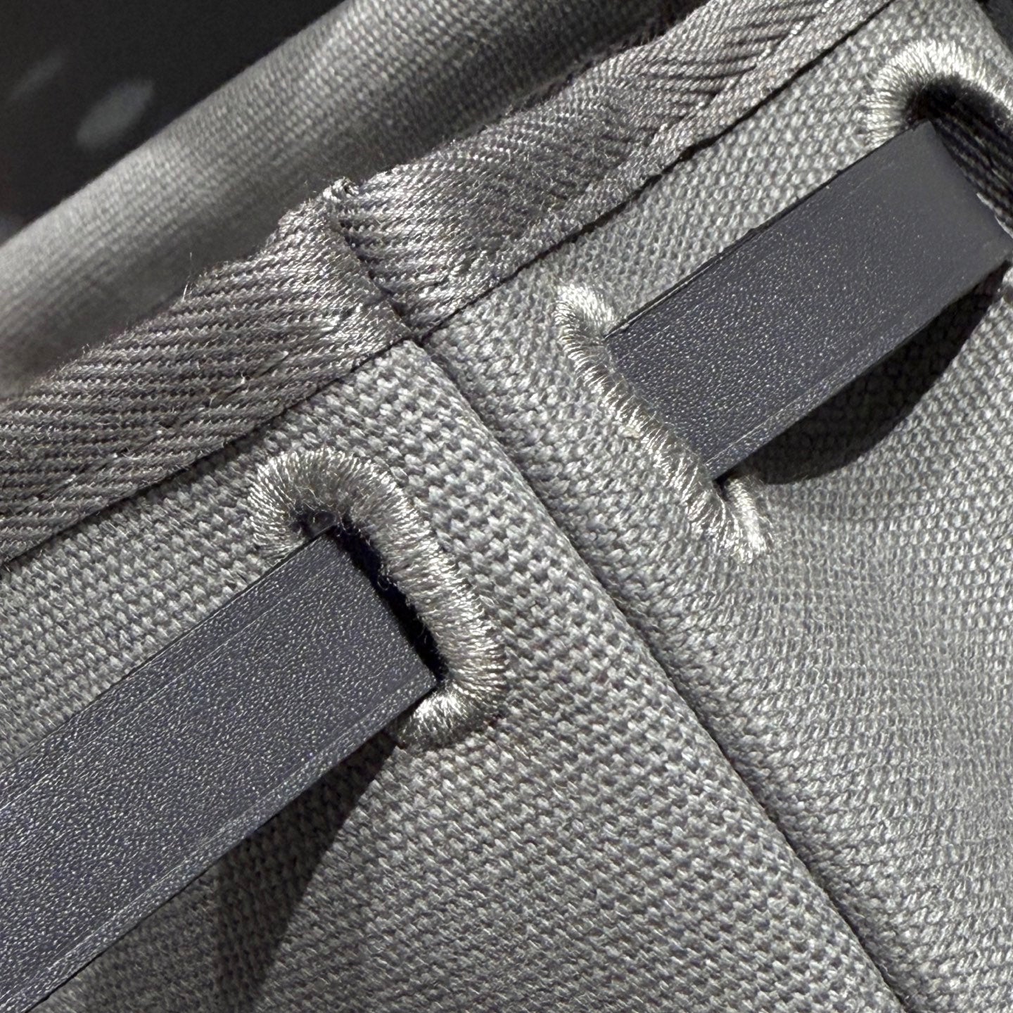 Mini Herbag Silver Buckle 20 Gray Canvas and Hunter Cowhide 243265