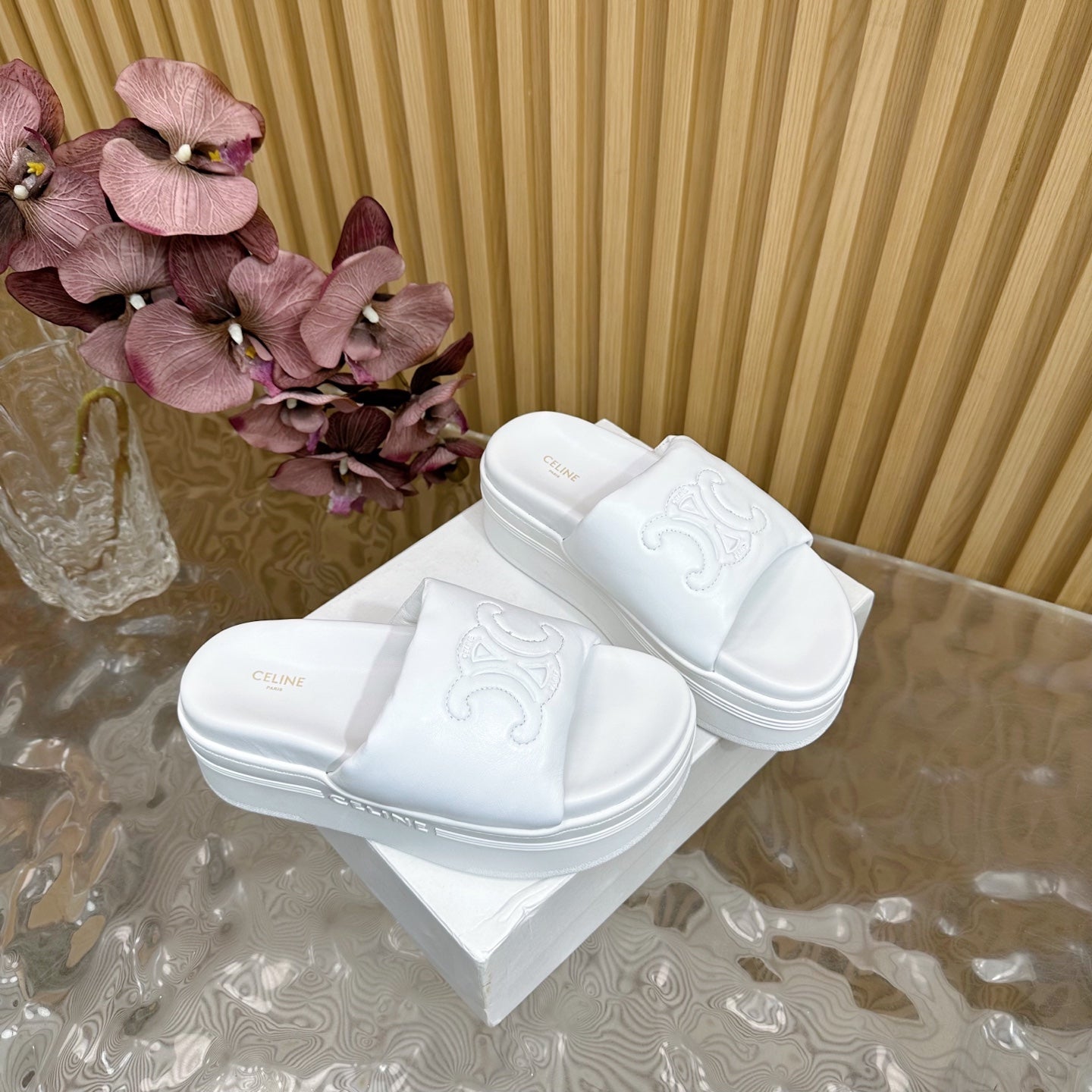 25 Sline Sandal White Sheepskin 285911