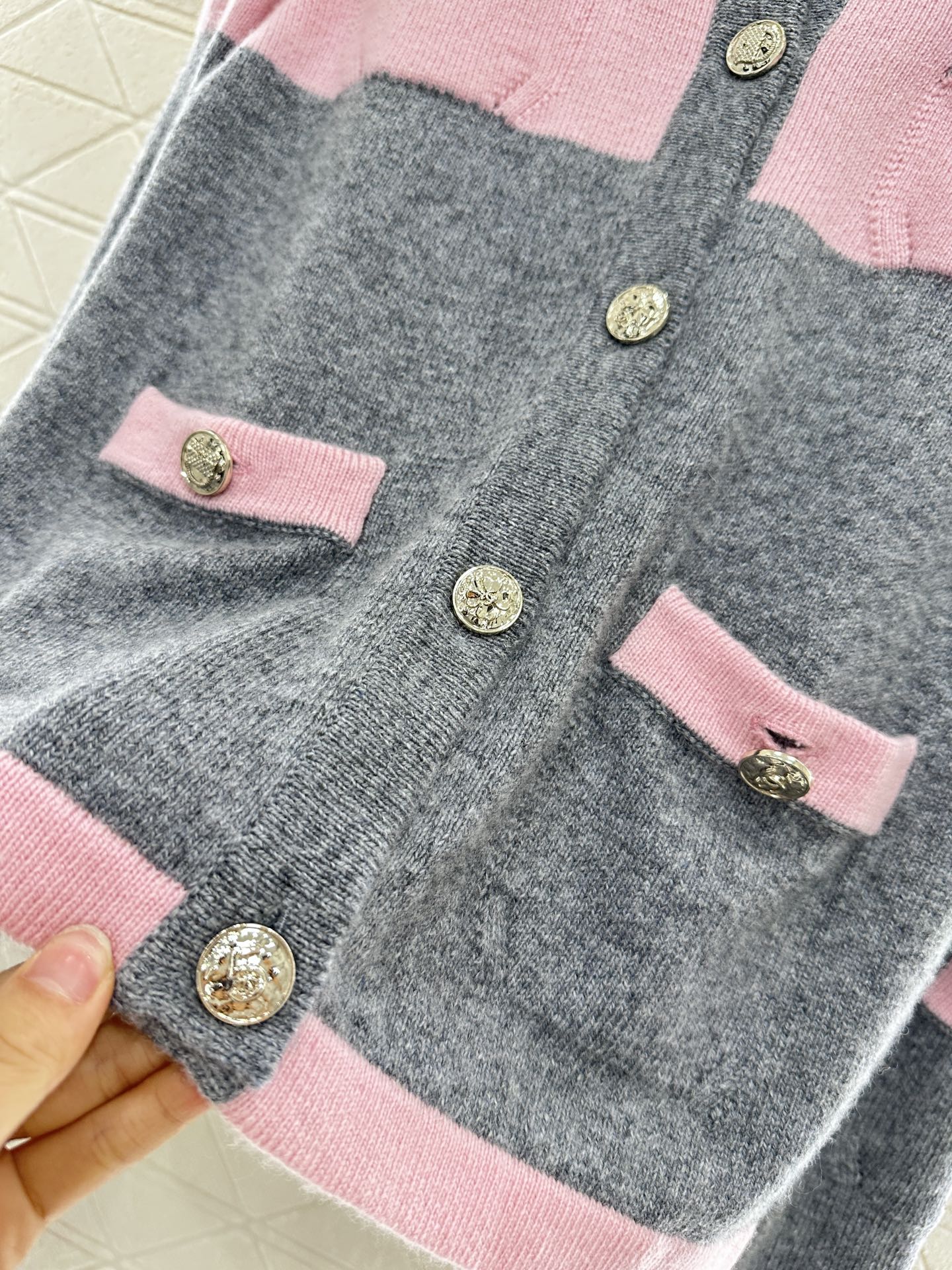 C 25 Knit Cardigan and Skirt Set