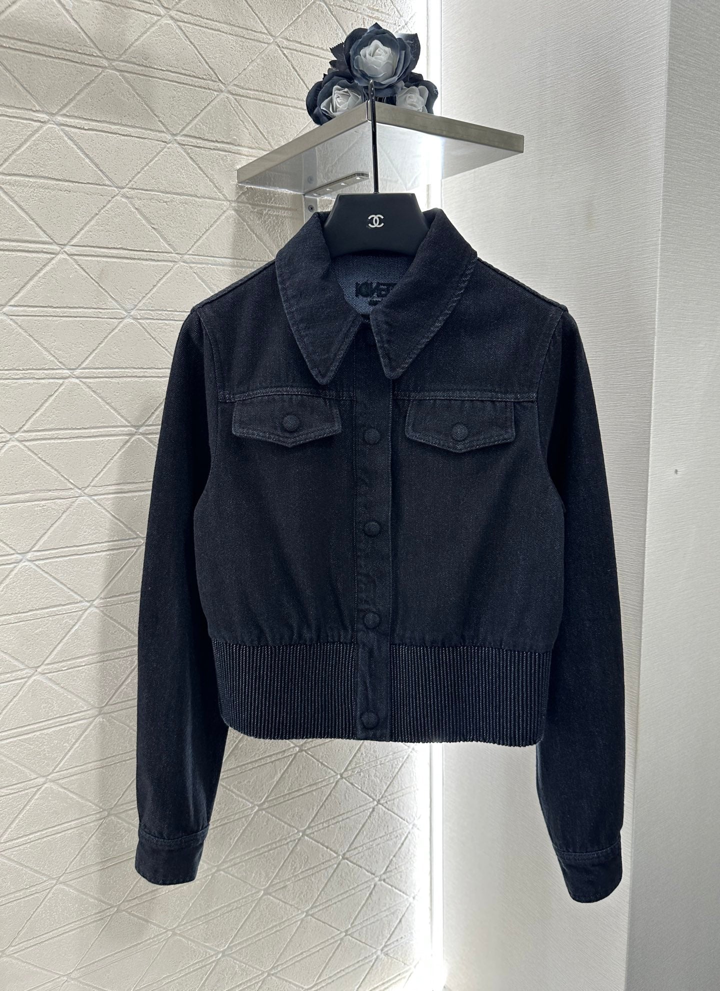 25 Retro Denim Jacket and Skirt Set