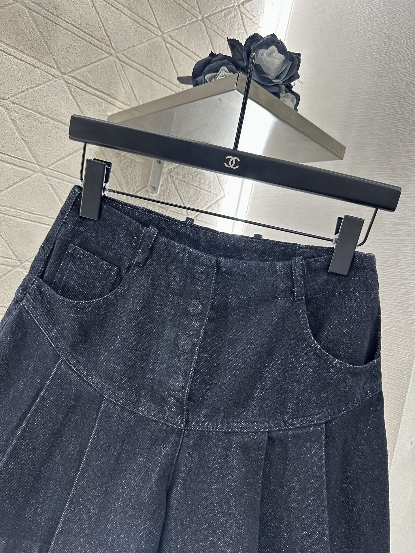25 Retro Denim Jacket and Skirt Set