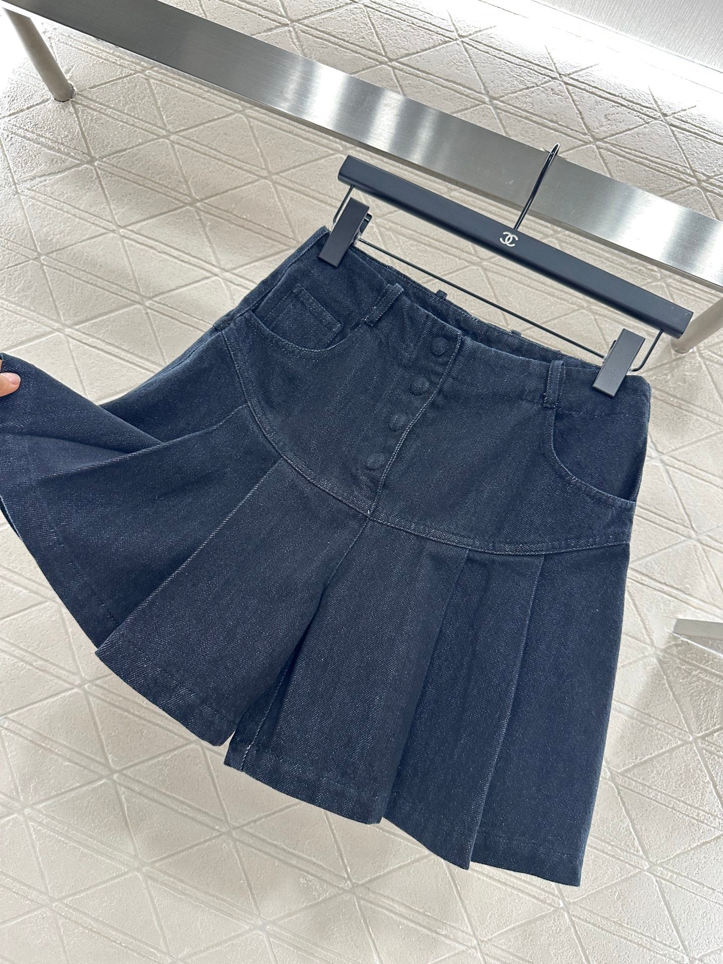 25 Retro Denim Jacket and Skirt Set