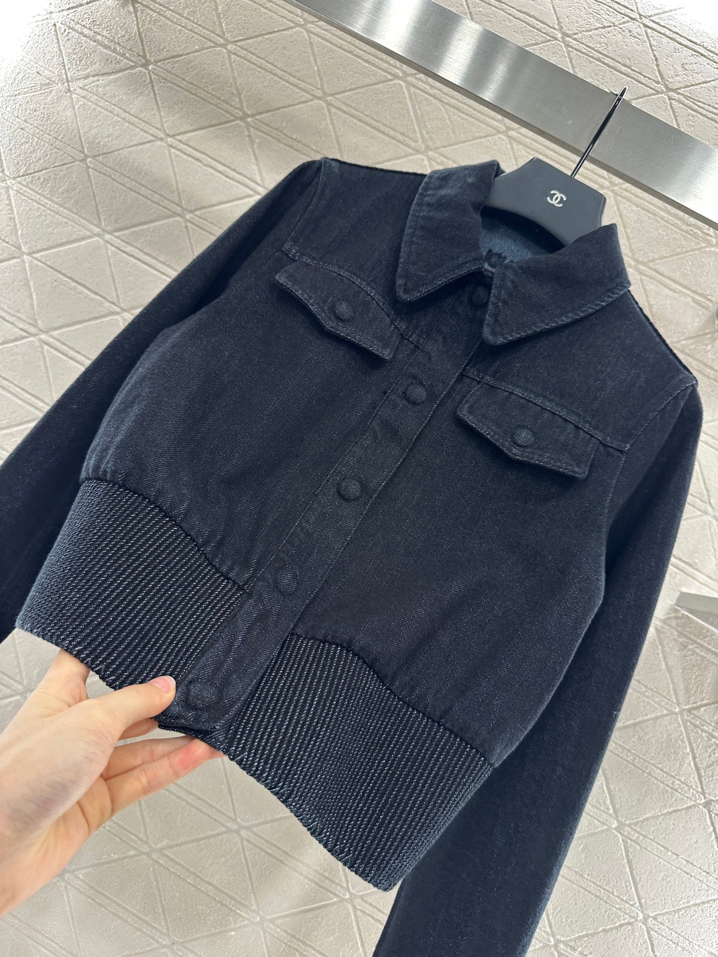 25 Retro Denim Jacket and Skirt Set