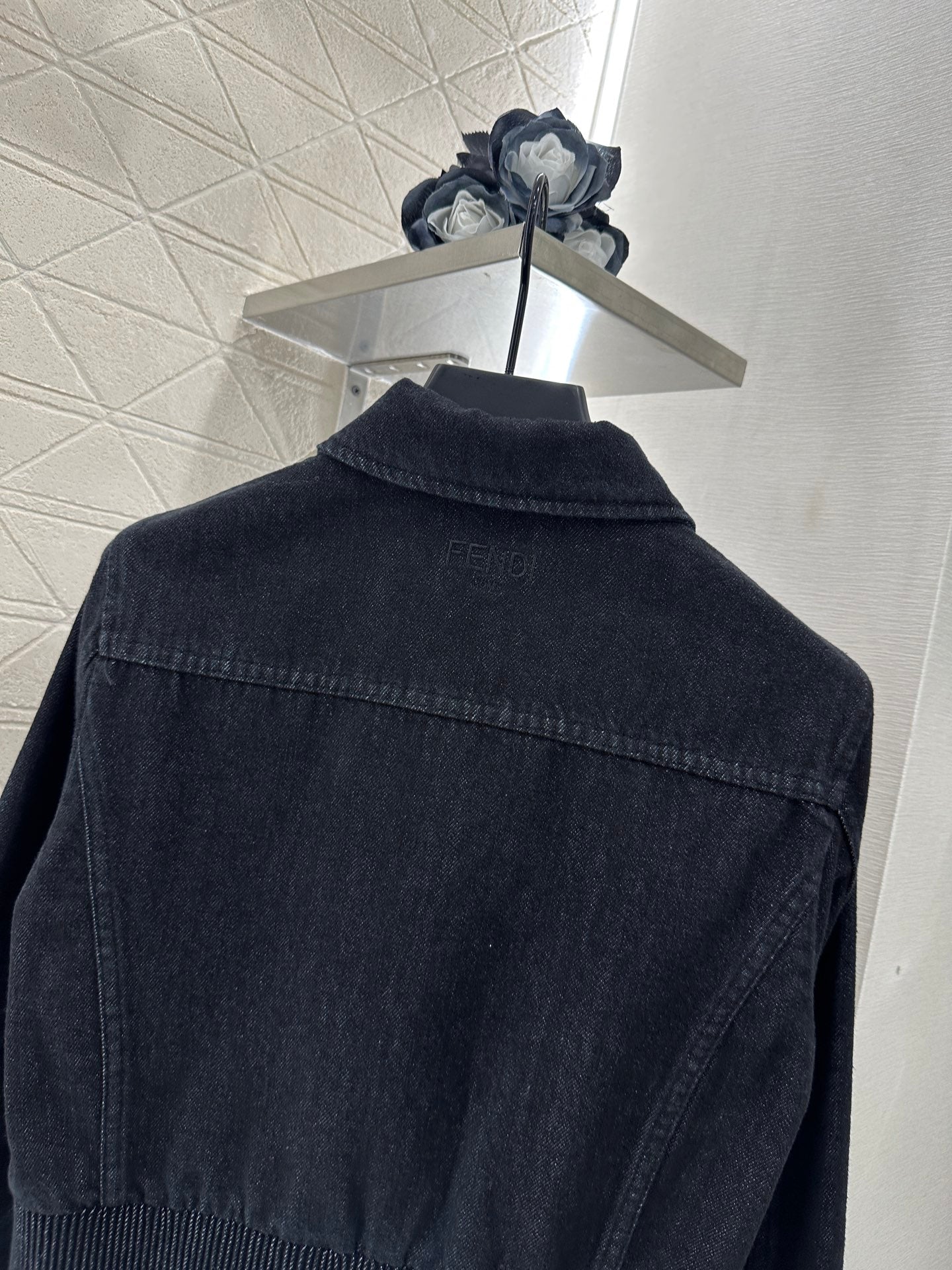 25 Retro Denim Jacket and Skirt Set