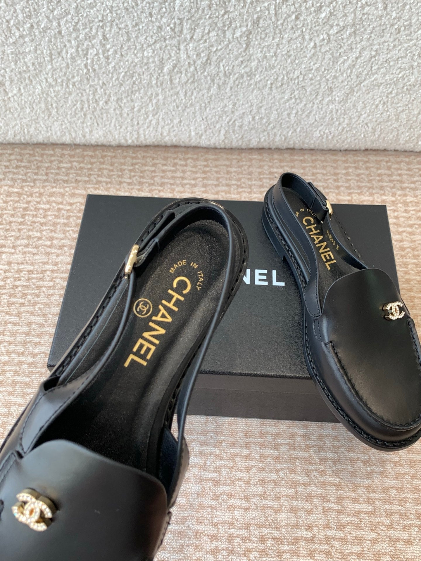 25S Slingback Loafer Black Calfskin