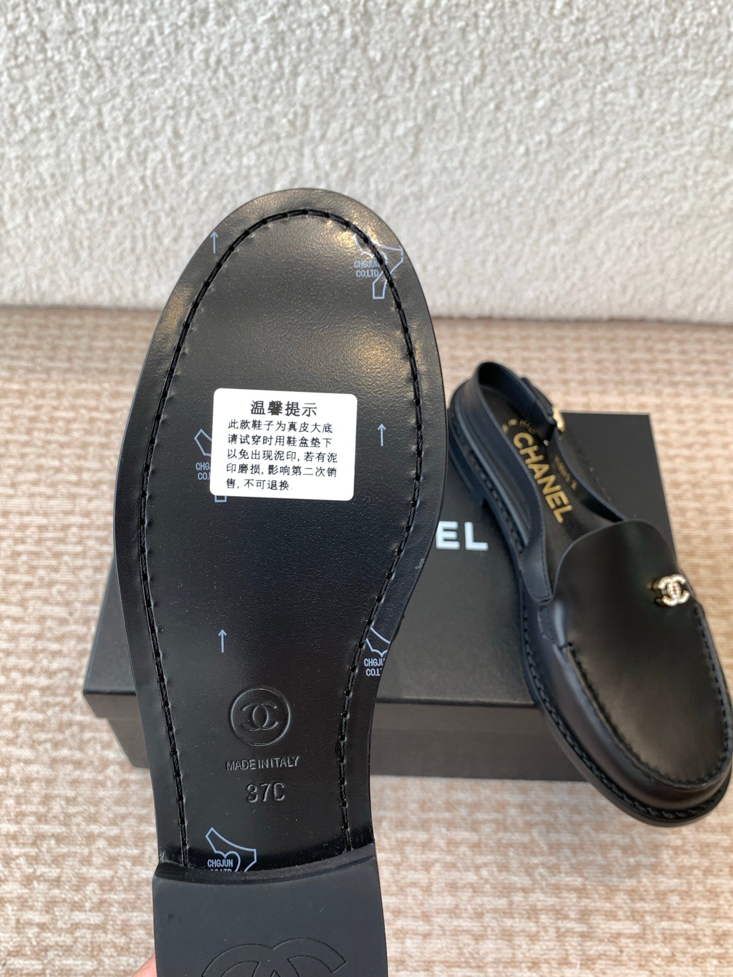 25S Slingback Loafer Black Calfskin