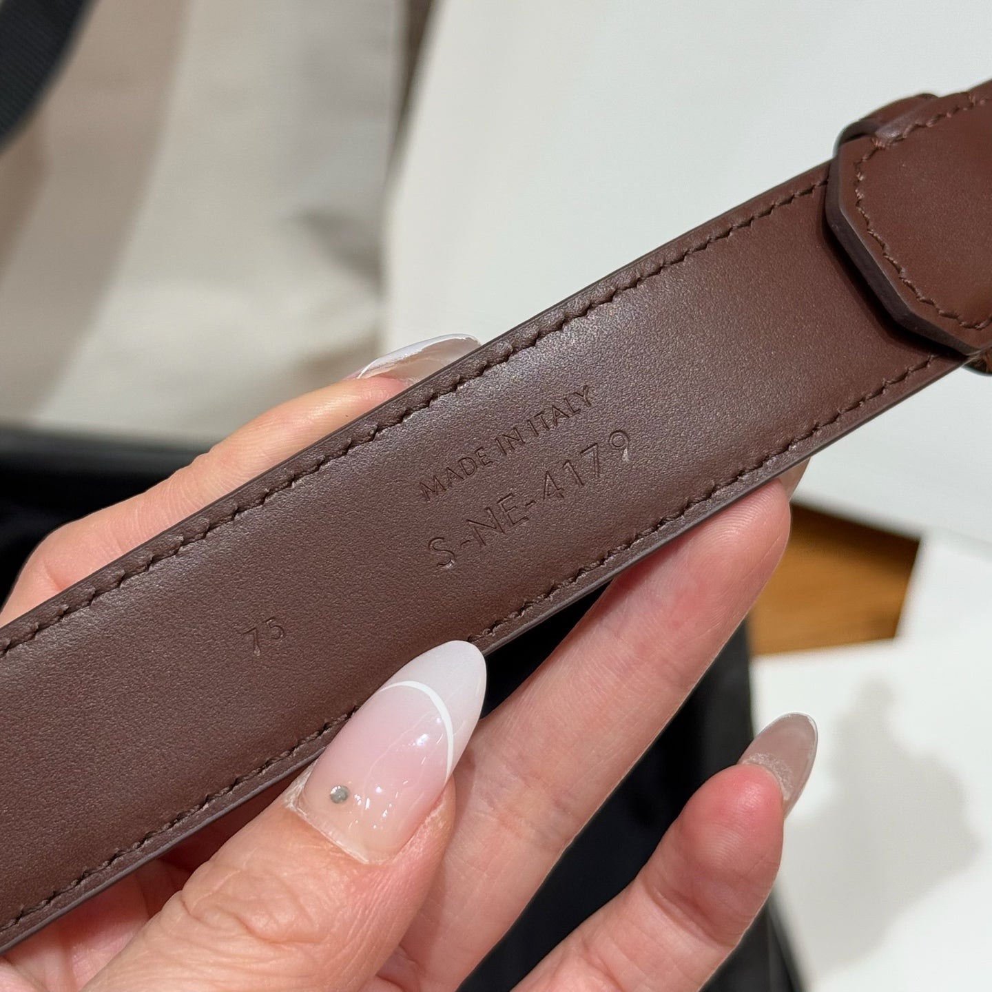 Triomphe Belt 25mm Brown Gold Calfskin 187489