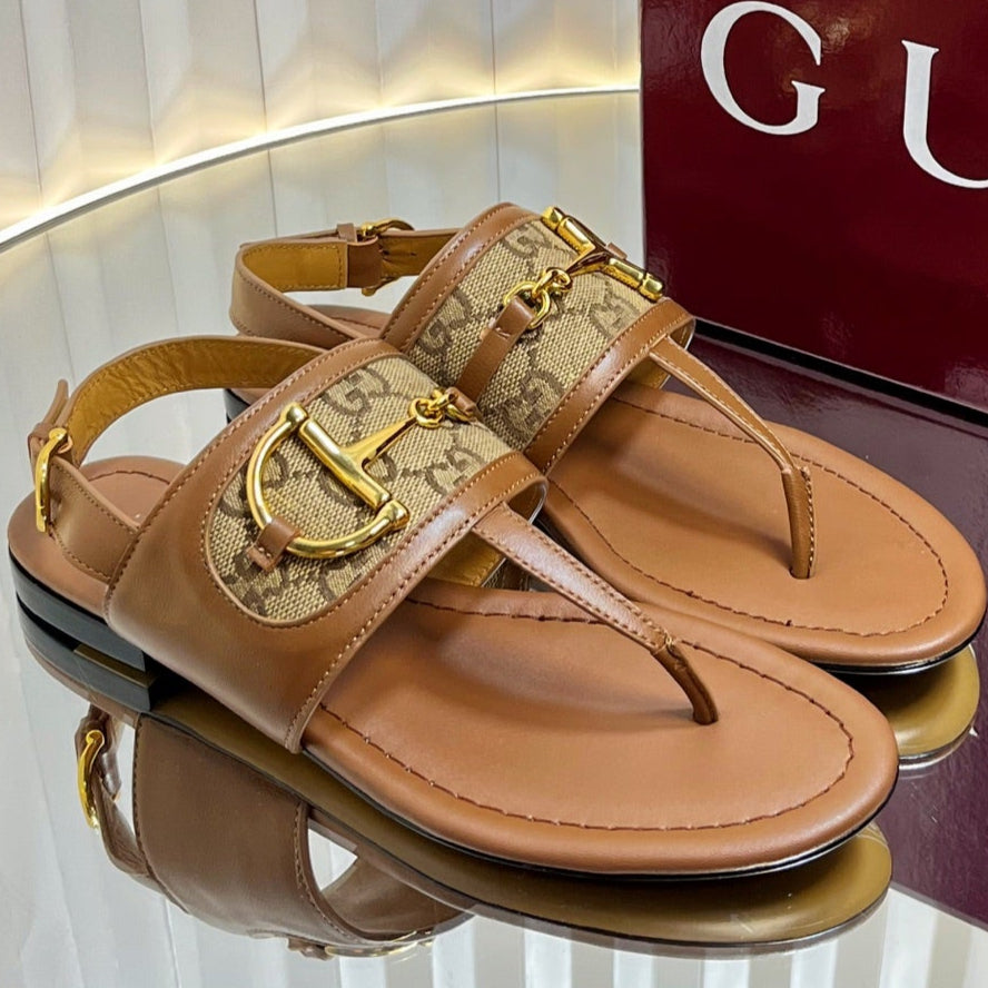 25 Thong Sandal Brown Canvas 294682