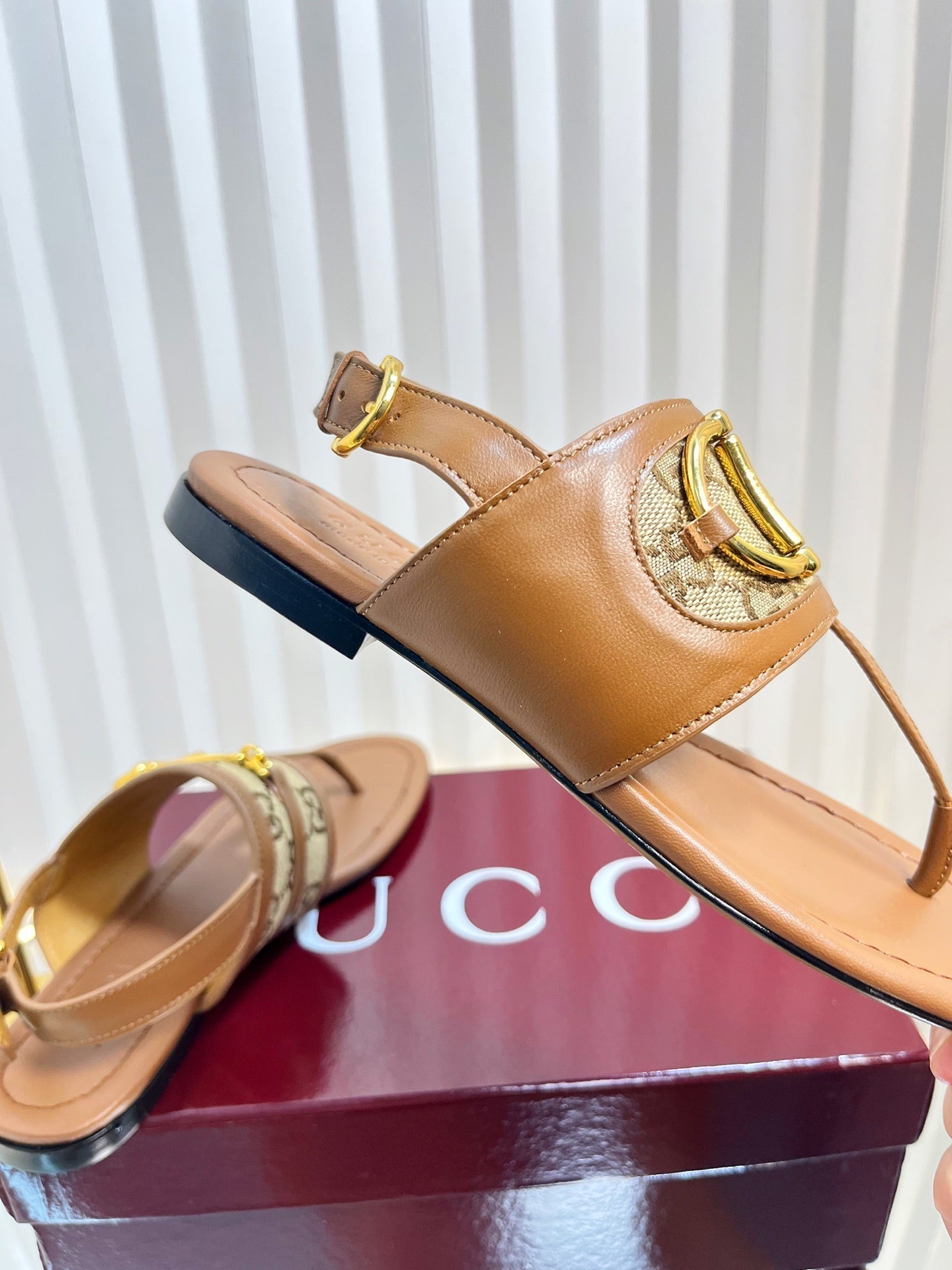 25 Thong Sandal Brown Canvas 294682