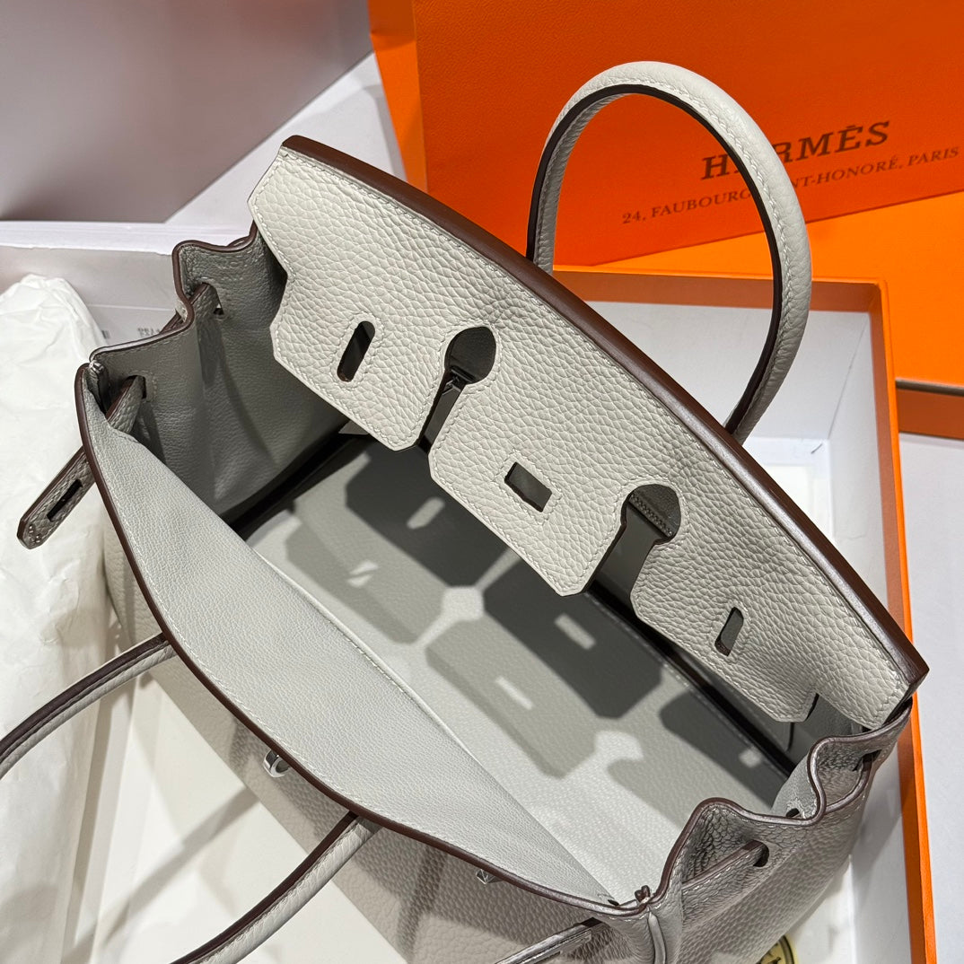 Birkin Pearl Gray and Silver Togo Leather 250048