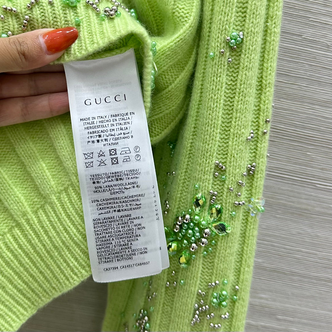 25 new autumn and winter products, heavy beaded embroidered cashmere cardigan