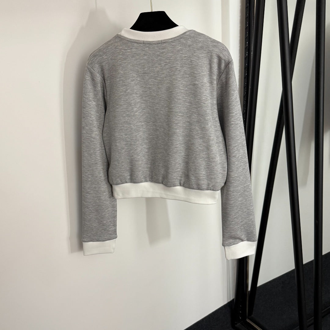 25 New Logo Embroidery Long Sleeve Pullover Sweatshirt + Casual Long Pants Sports Suit