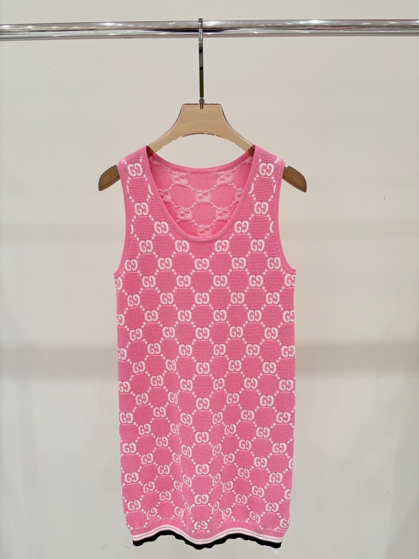 G 25 Appliquéd full print casual knit dress