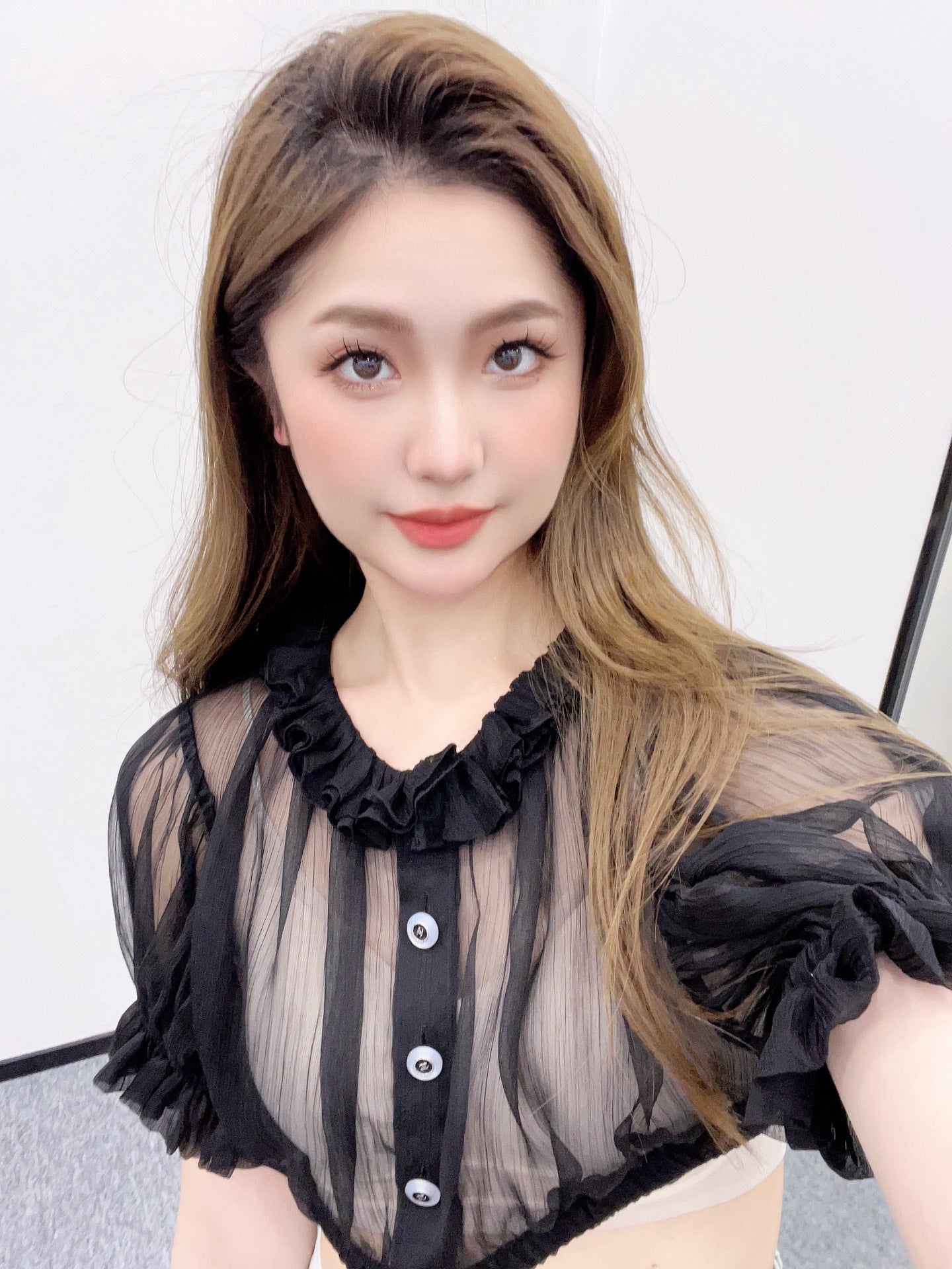 2025 new products Short waist lace see-through top