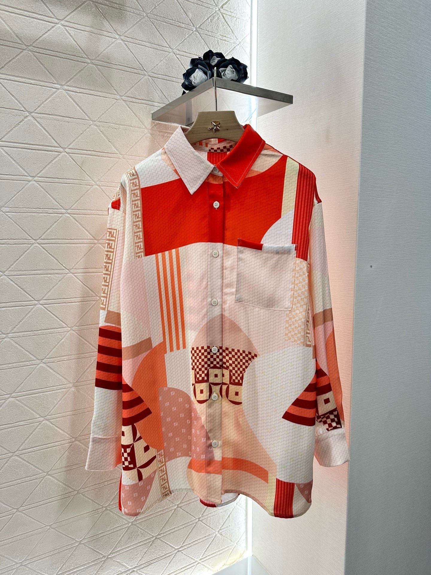 2025 new products are on sale Printed shirt and trousers set