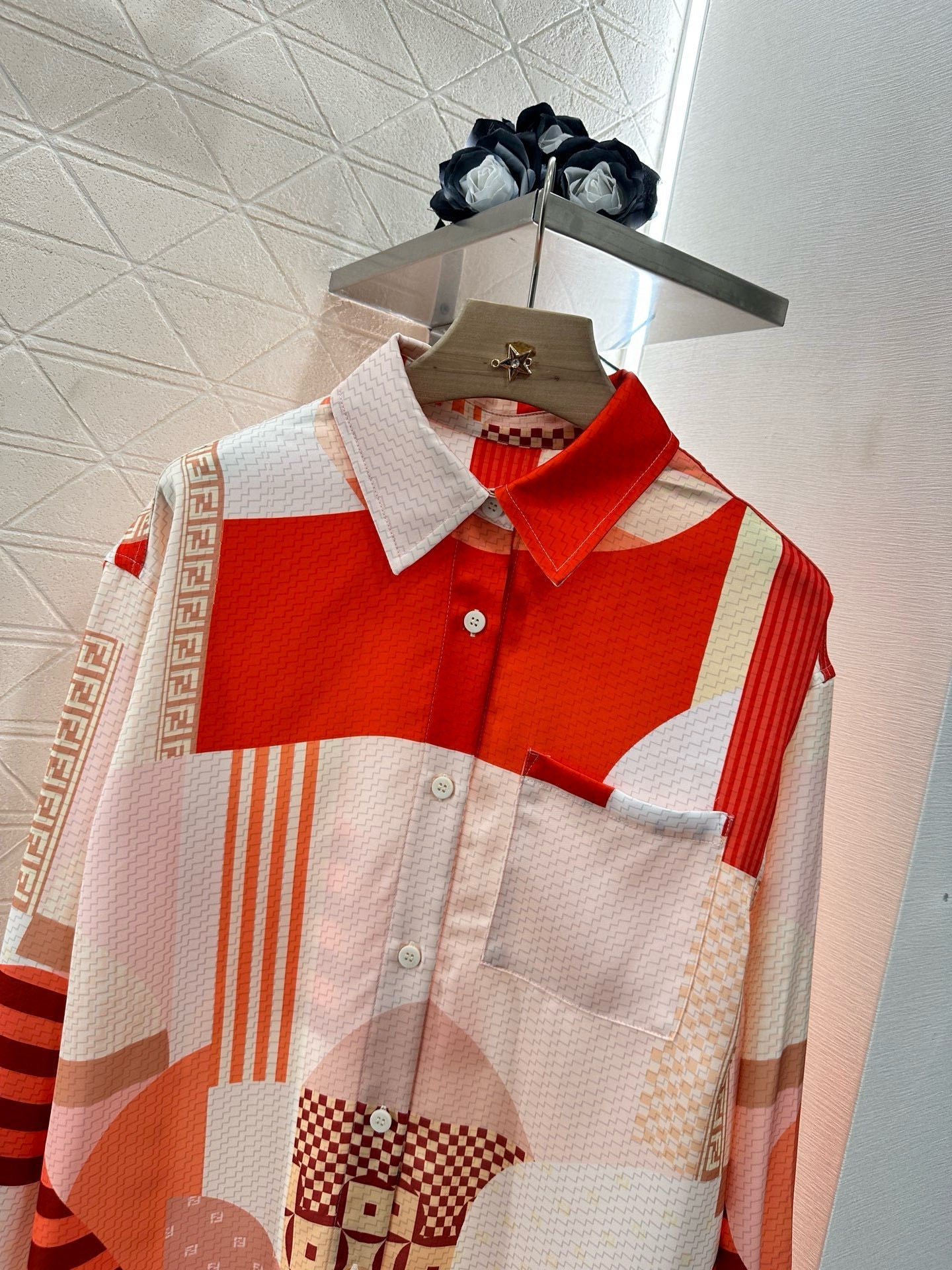 2025 new products are on sale Printed shirt and trousers set