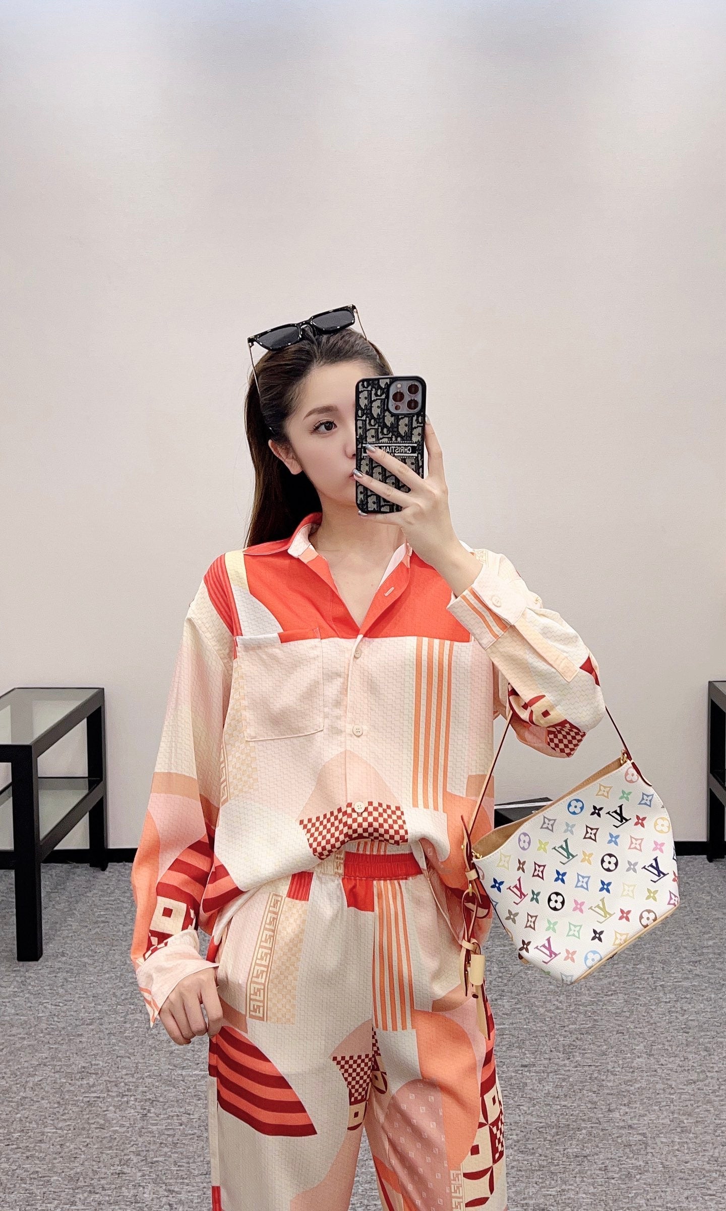 2025 new products are on sale Printed shirt and trousers set