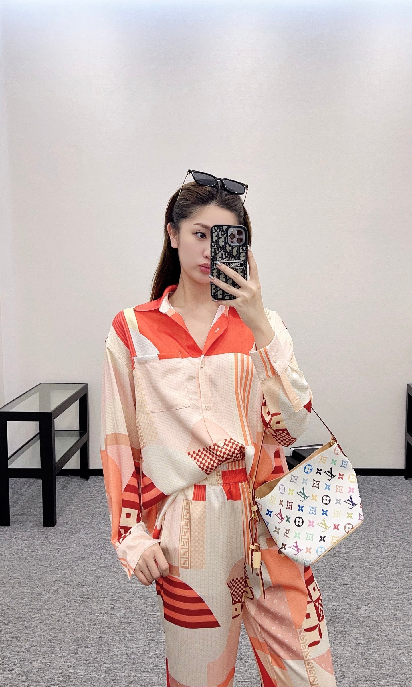 2025 new products are on sale Printed shirt and trousers set