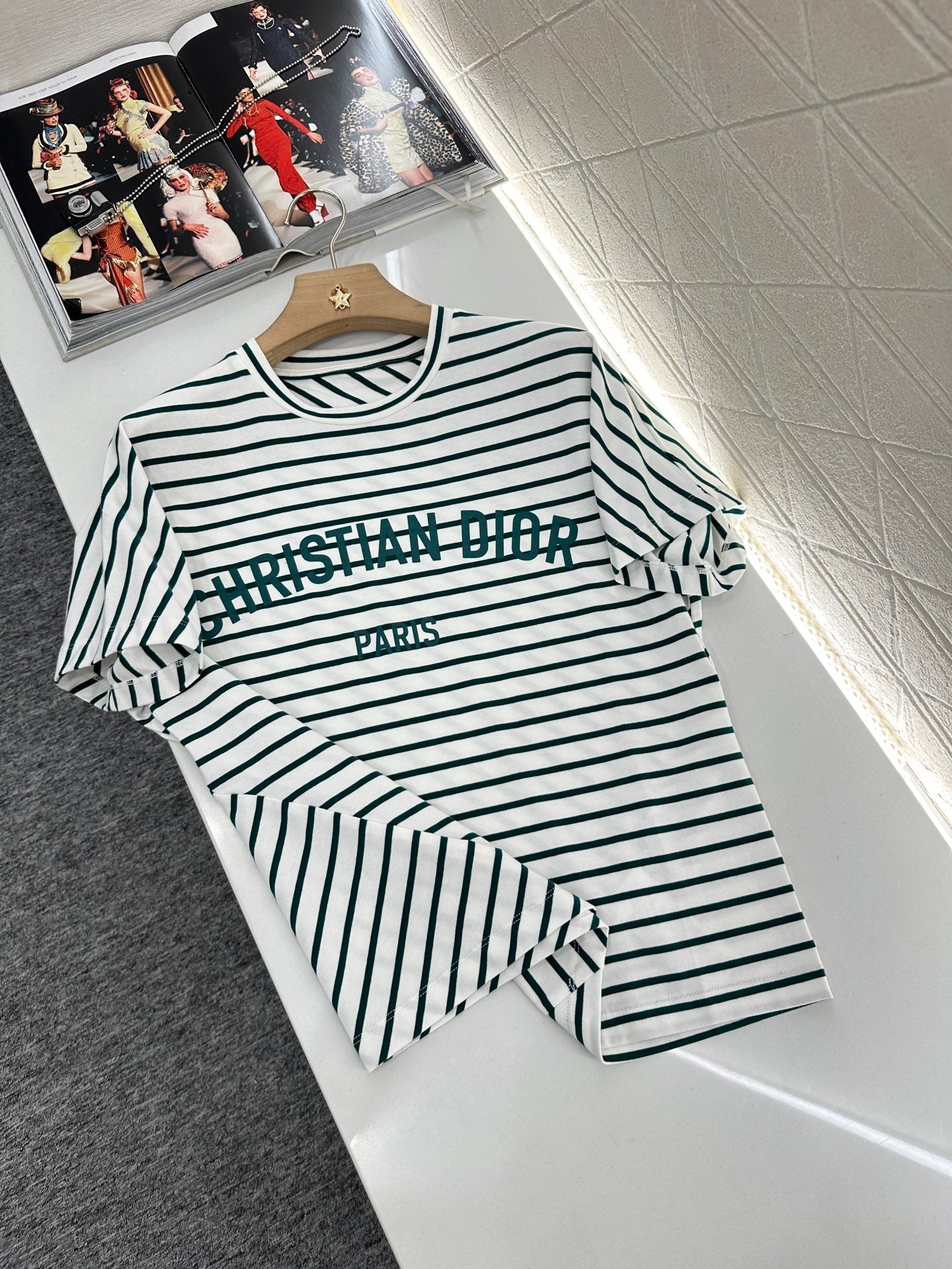 2025 new product Round neck striped short sleeves