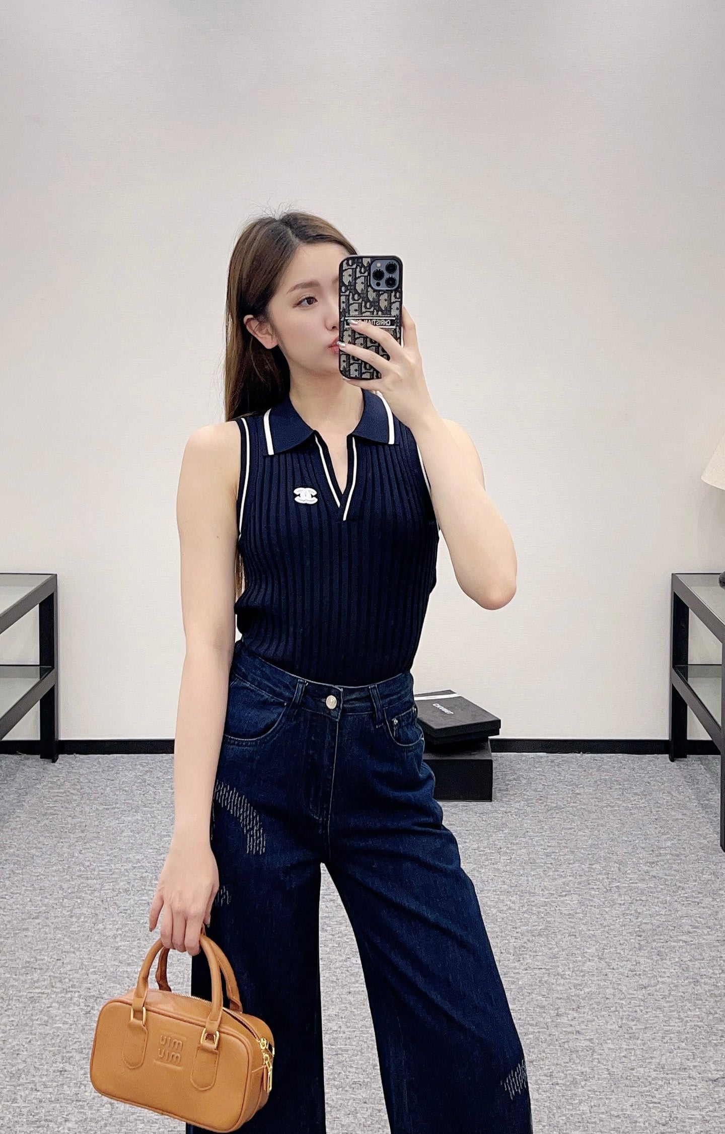 2025 new product Striped knitted vest