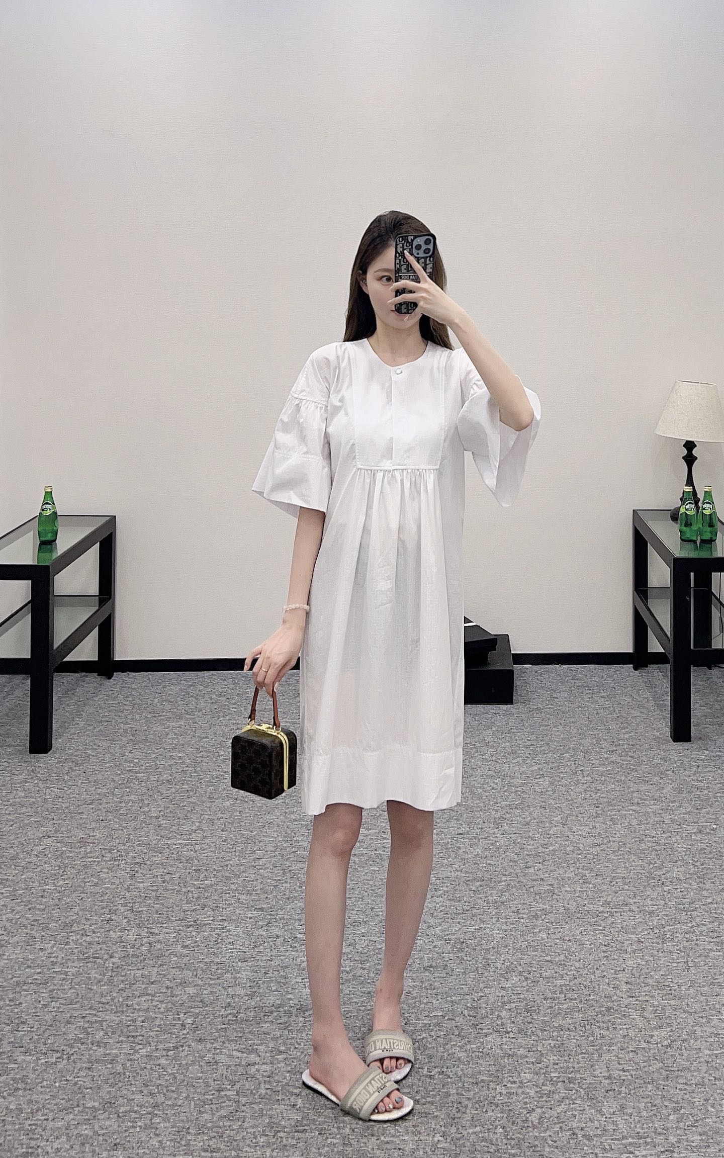 2025 new product Wide sleeve dress