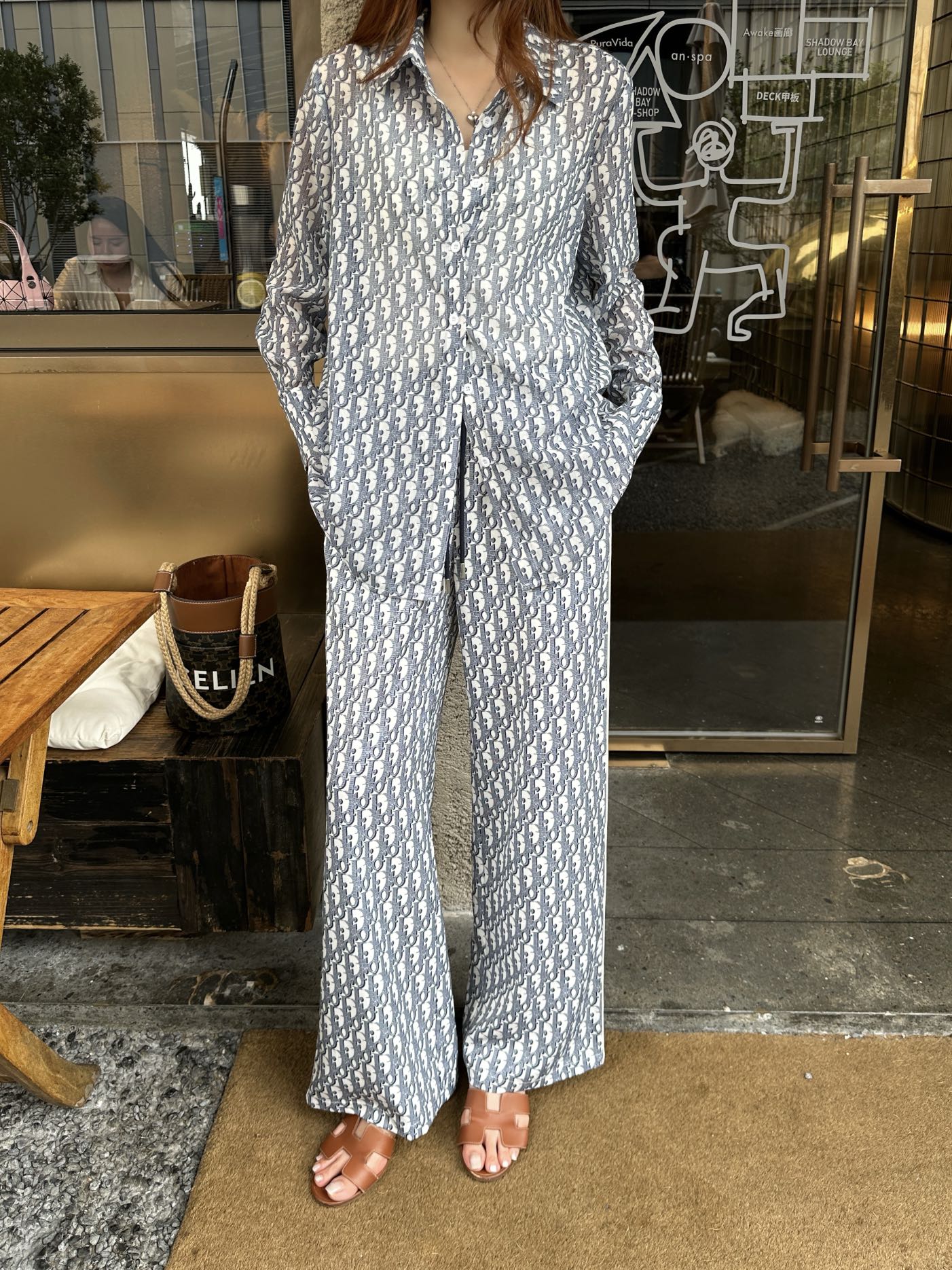 2025 new product Printed shirt and trousers set