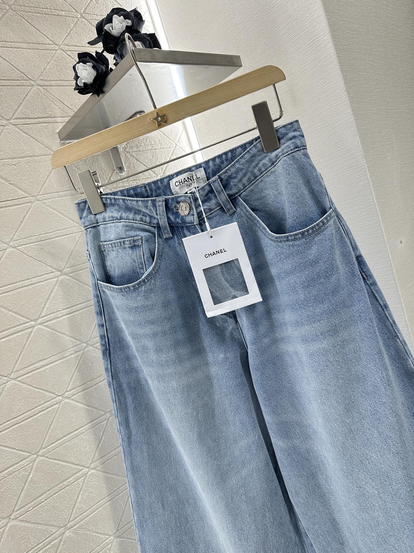 C 2025 new product Heavy sequin jeans