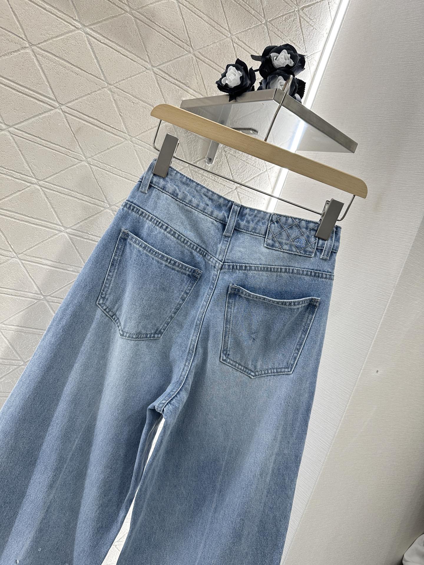 C 2025 new product Heavy sequin jeans