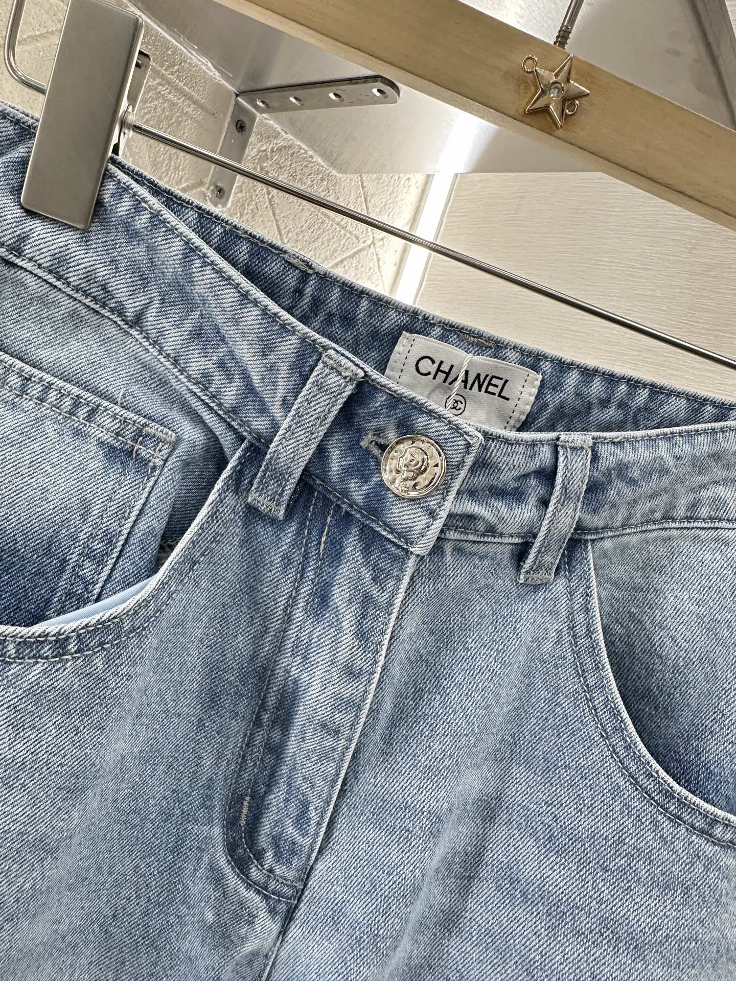 C 2025 new product Heavy sequin jeans