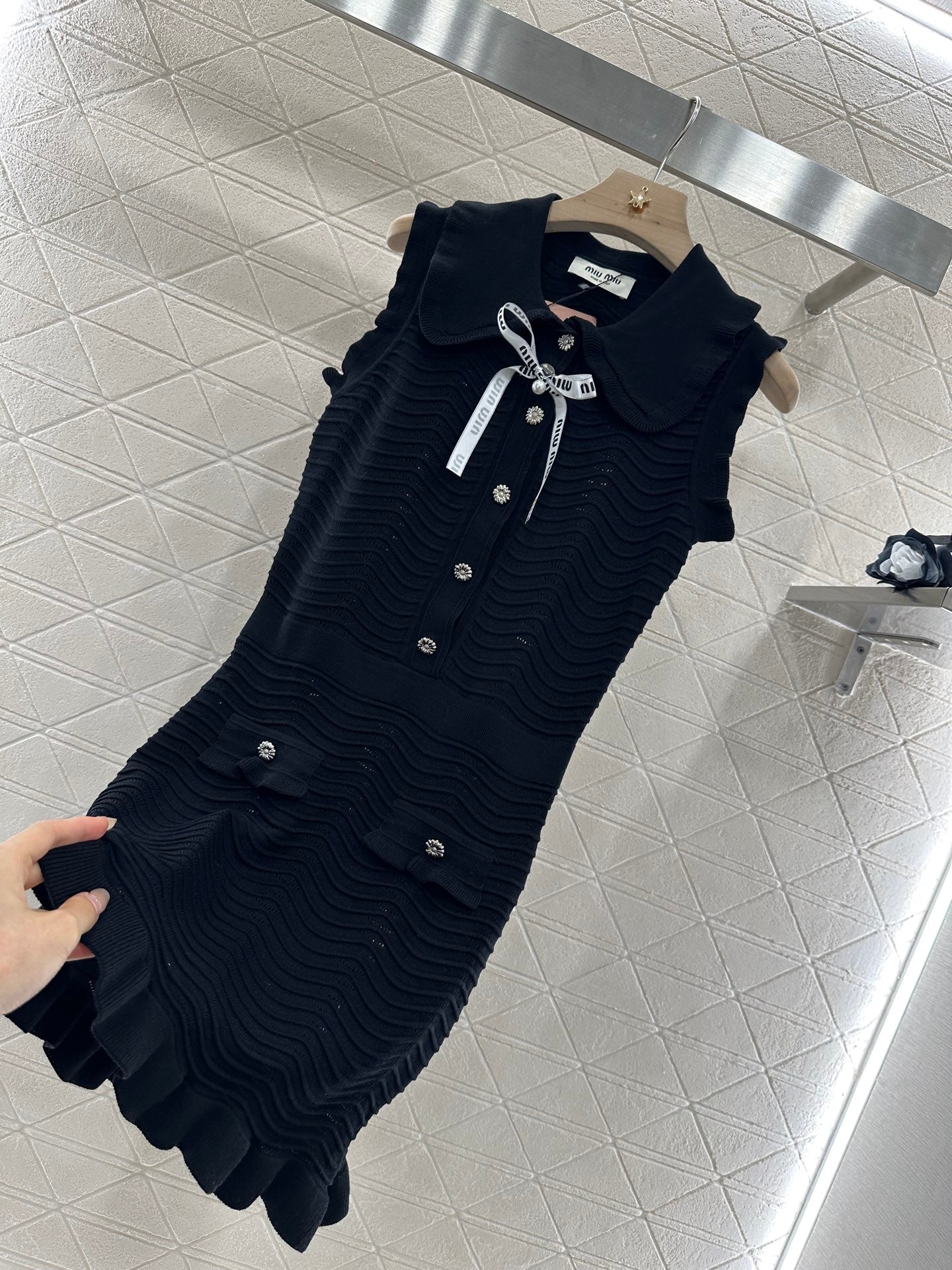 2025 new product Knitted vest dress