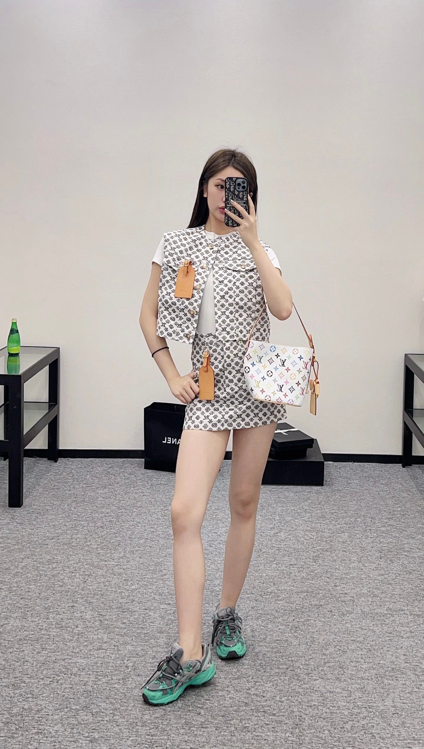 2025 new product Denim vest and short skirt set