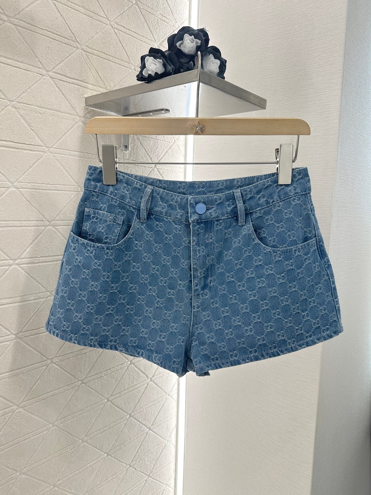 New Arrival Denim vest and shorts set